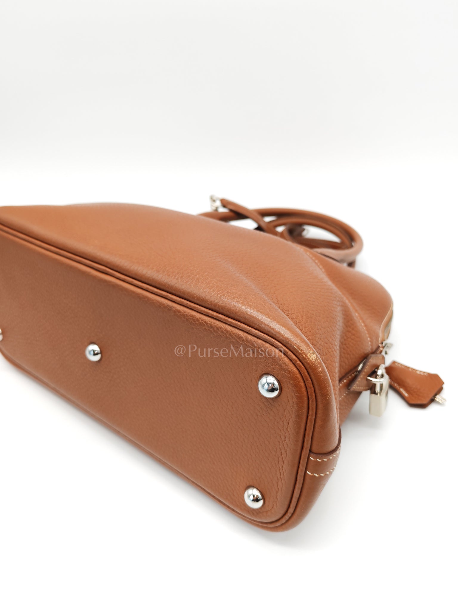 Bolide 31 Gold Taurillon Clemence Leather in Palladium Hardware Stamp C(2018) | Purse Maison Luxury Bags Shop