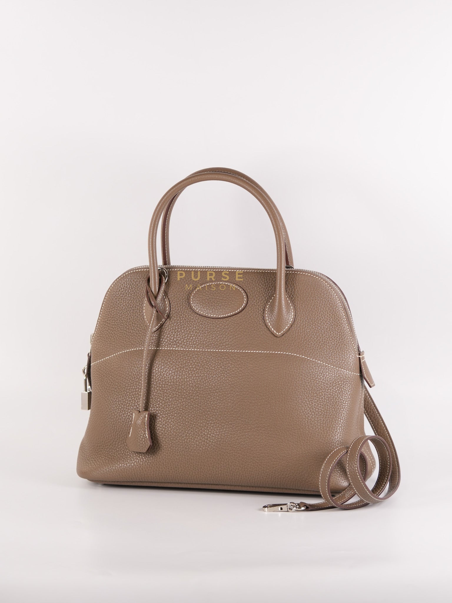 Bolide 31 in Etoupe Taurillon Clemence Leather Palladium Hardware Stamp X(2016) | Purse Maison Luxury Bags Shop