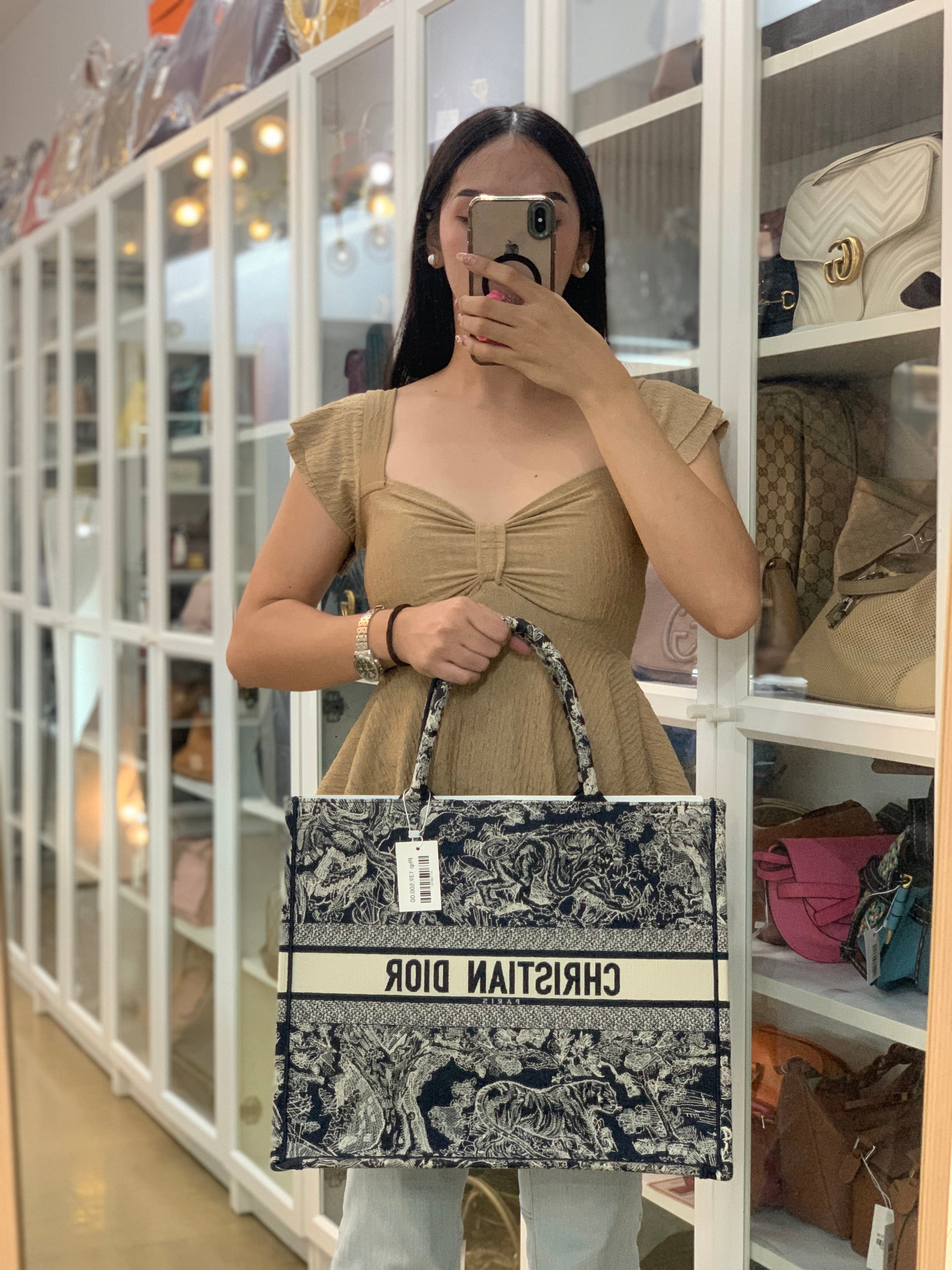 Book Tote Bag Large in Blue | Purse Maison Luxury Bags Shop