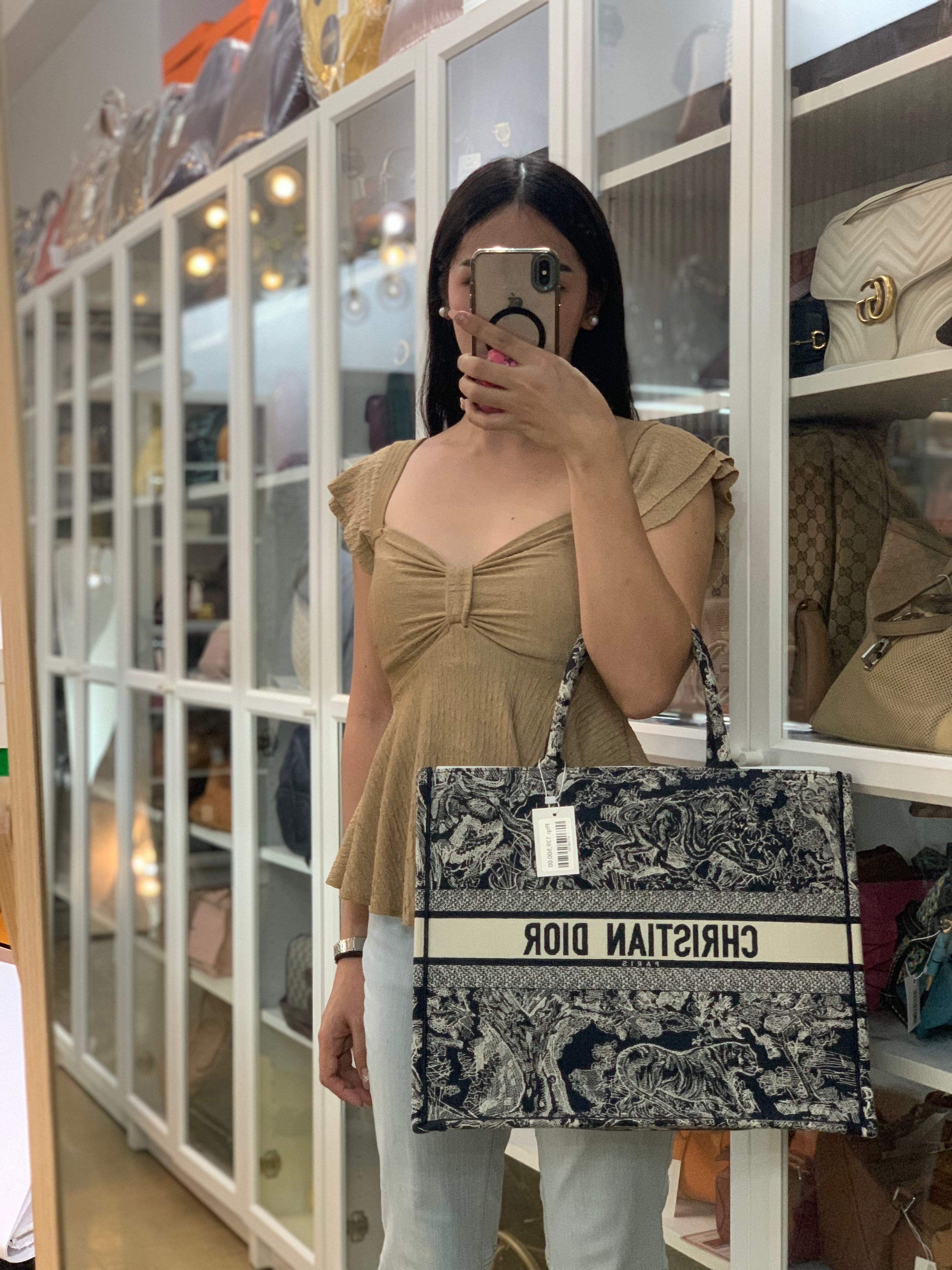 Book Tote Bag Large in Blue | Purse Maison Luxury Bags Shop