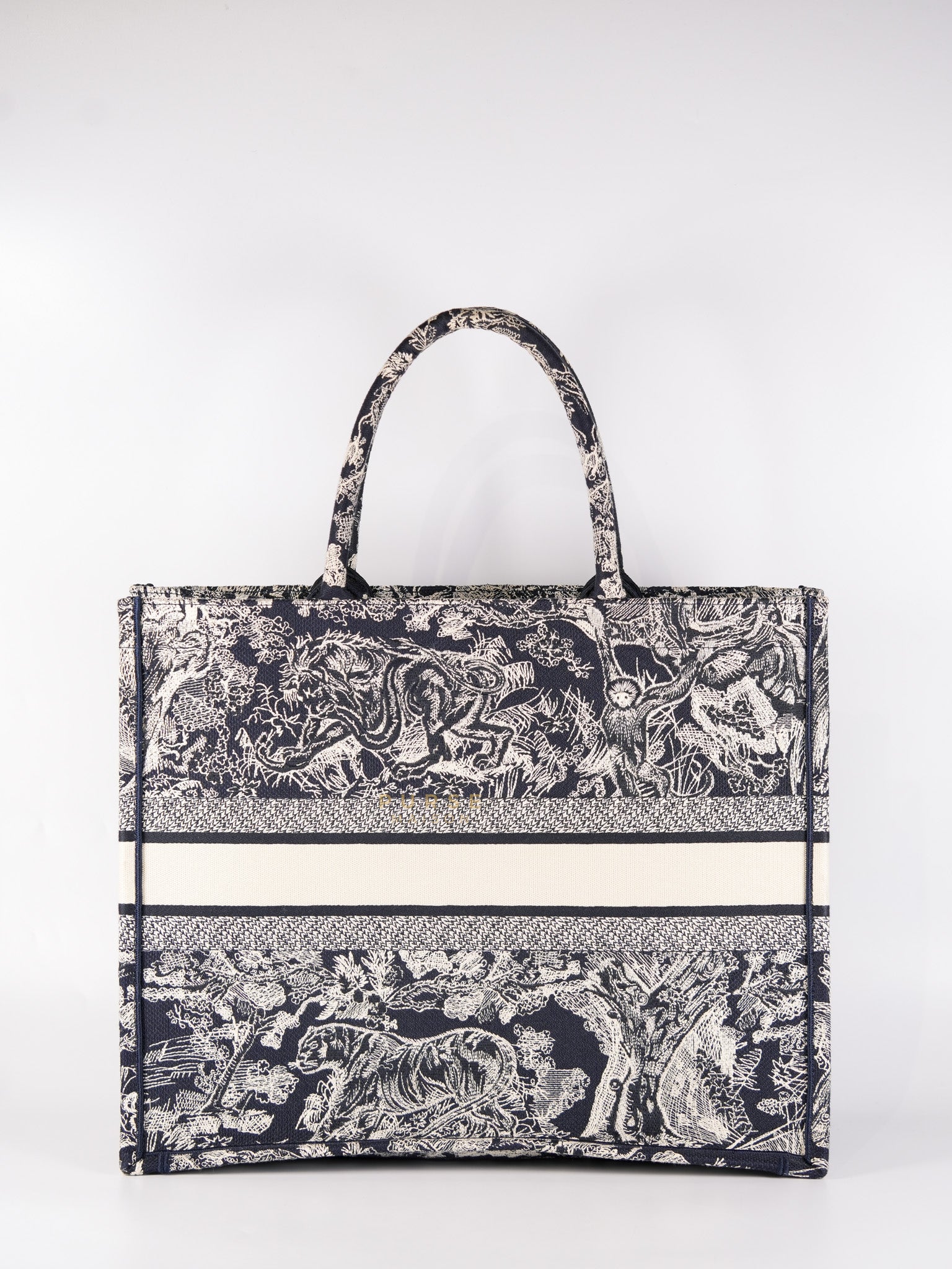 Book Tote Bag Large in Blue | Purse Maison Luxury Bags Shop