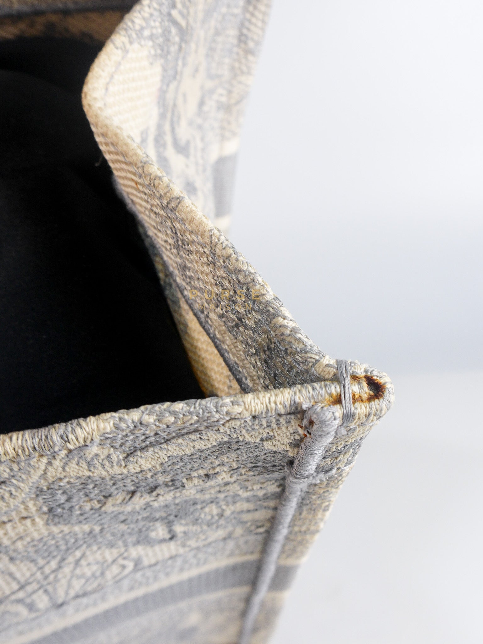 Book Tote Bag Medium in White & Gray | Purse Maison Luxury Bags Shop