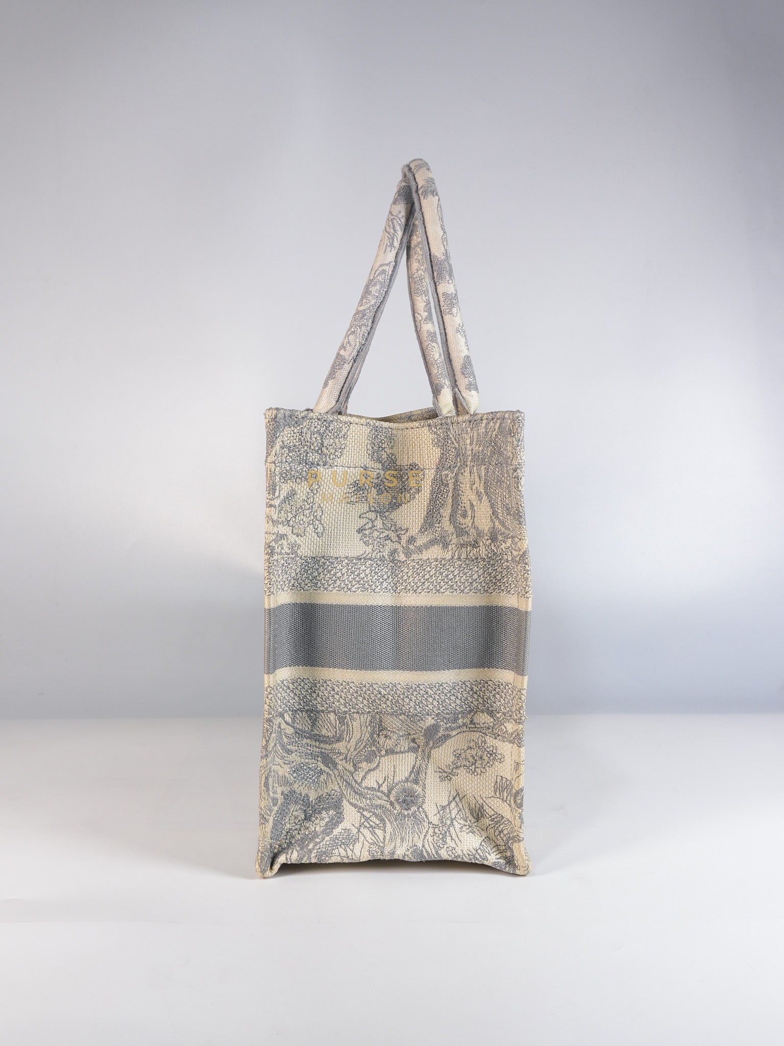 Book Tote Bag Medium in White & Gray | Purse Maison Luxury Bags Shop