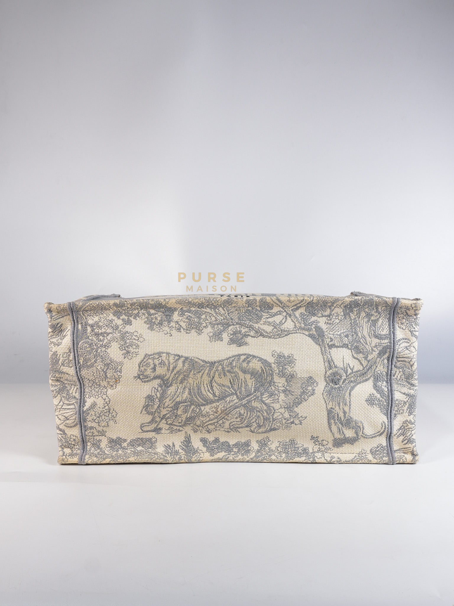 Book Tote Bag Medium in White & Gray | Purse Maison Luxury Bags Shop