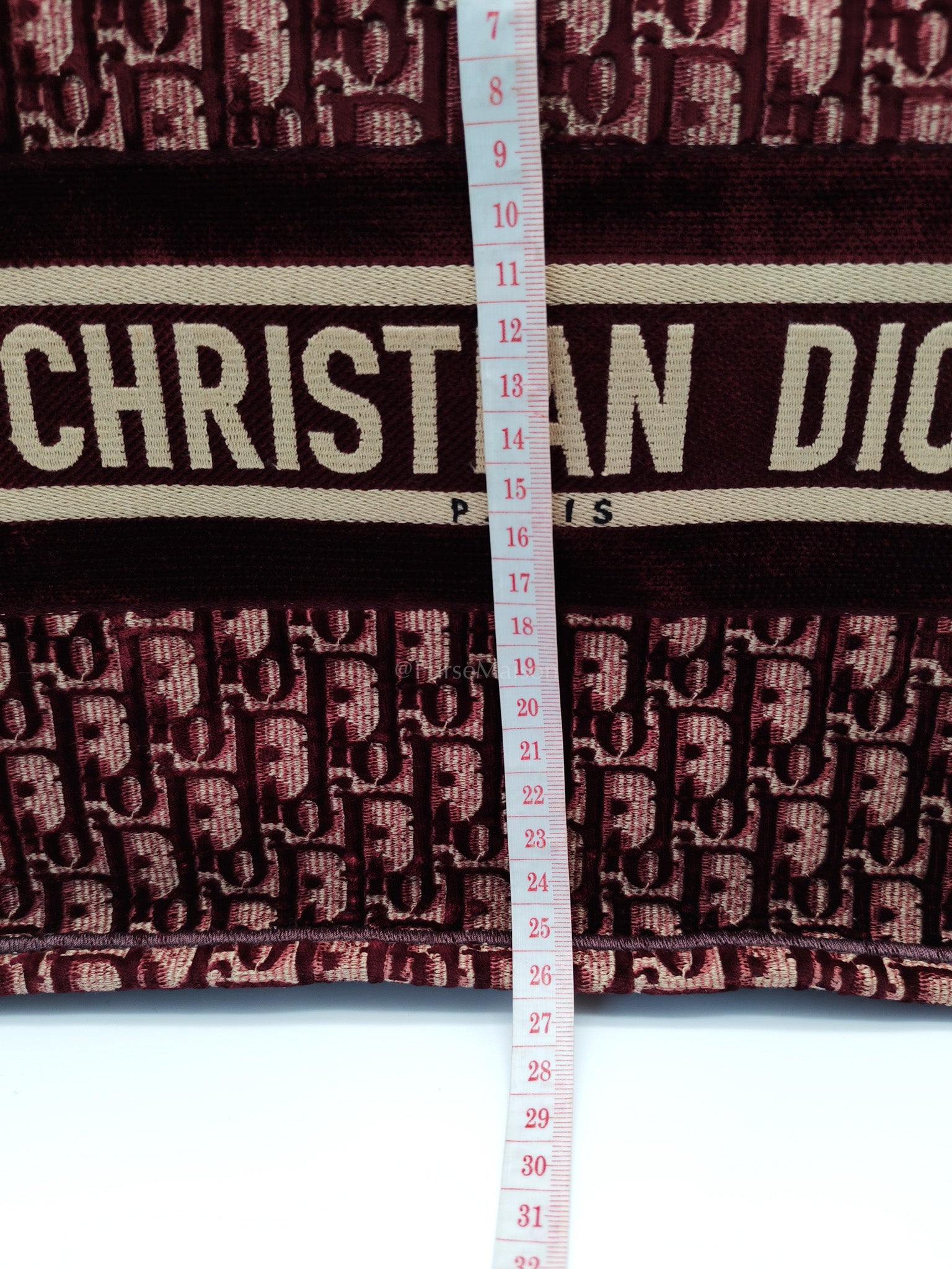 Book Tote in Burgundy Oblique Velvet Tote Bag | Purse Maison Luxury Bags Shop