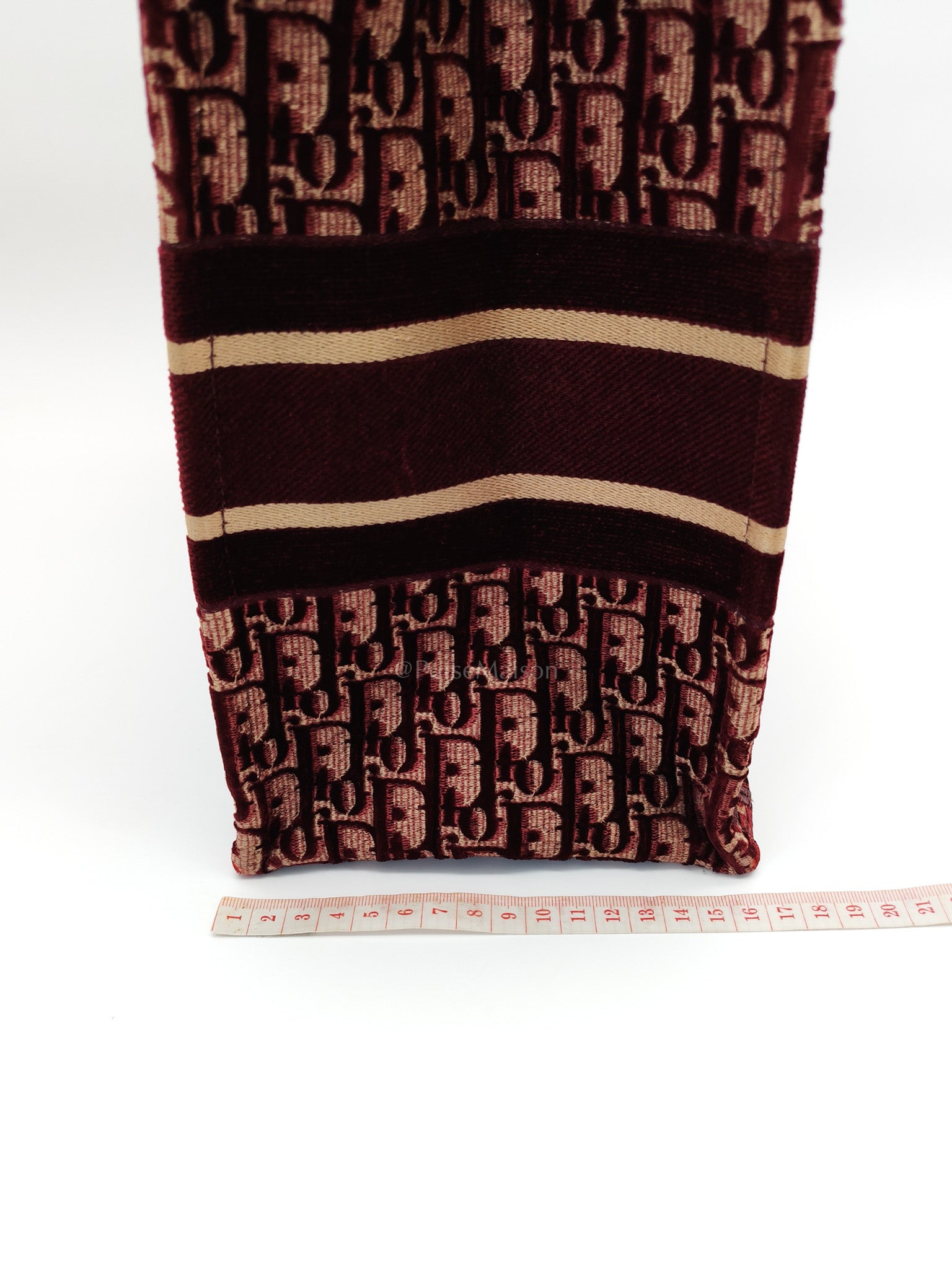 Book Tote in Burgundy Oblique Velvet Tote Bag | Purse Maison Luxury Bags Shop