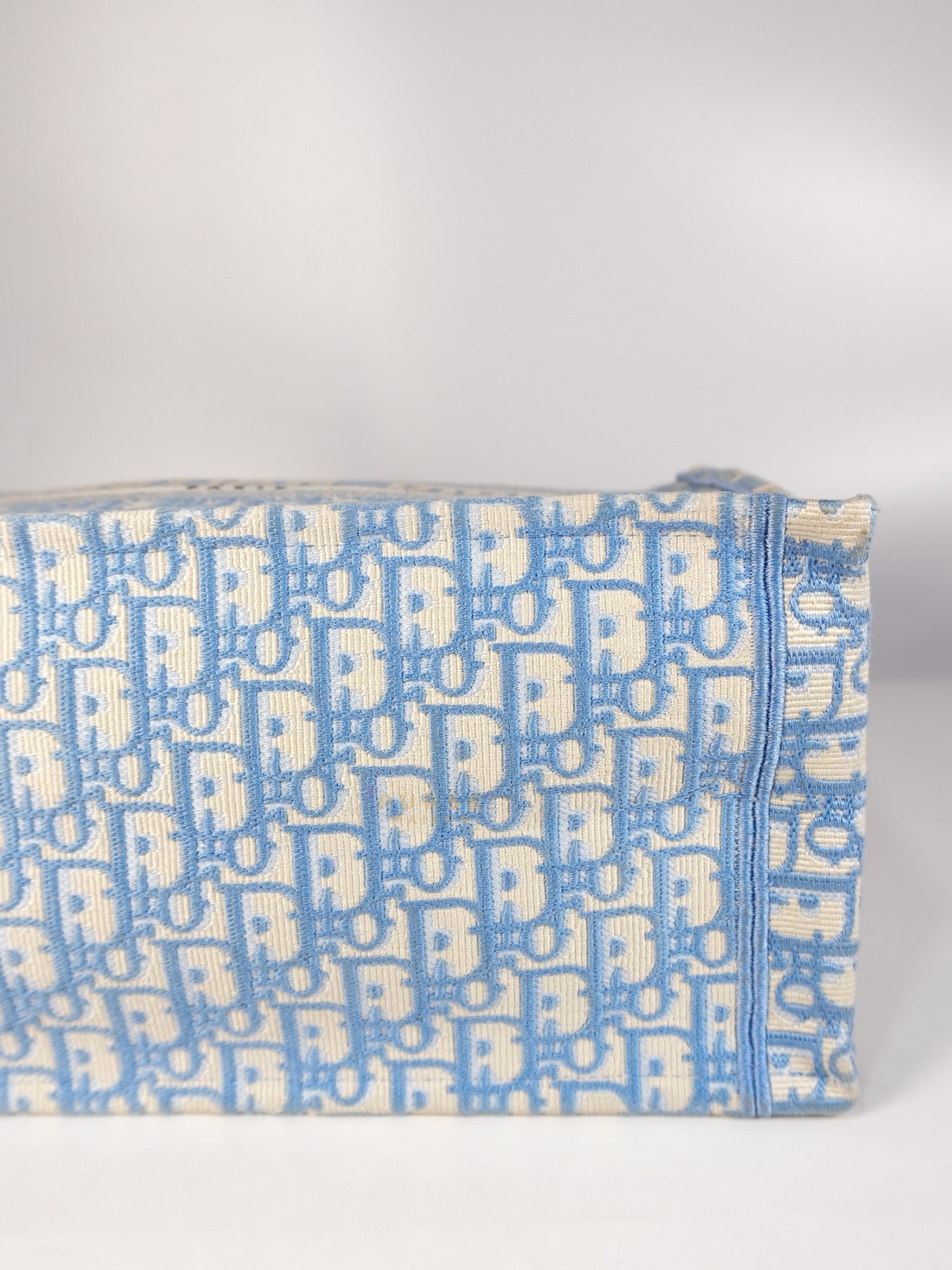 Book Tote Medium Sky Blue Oblique Canvas | Purse Maison Luxury Bags Shop
