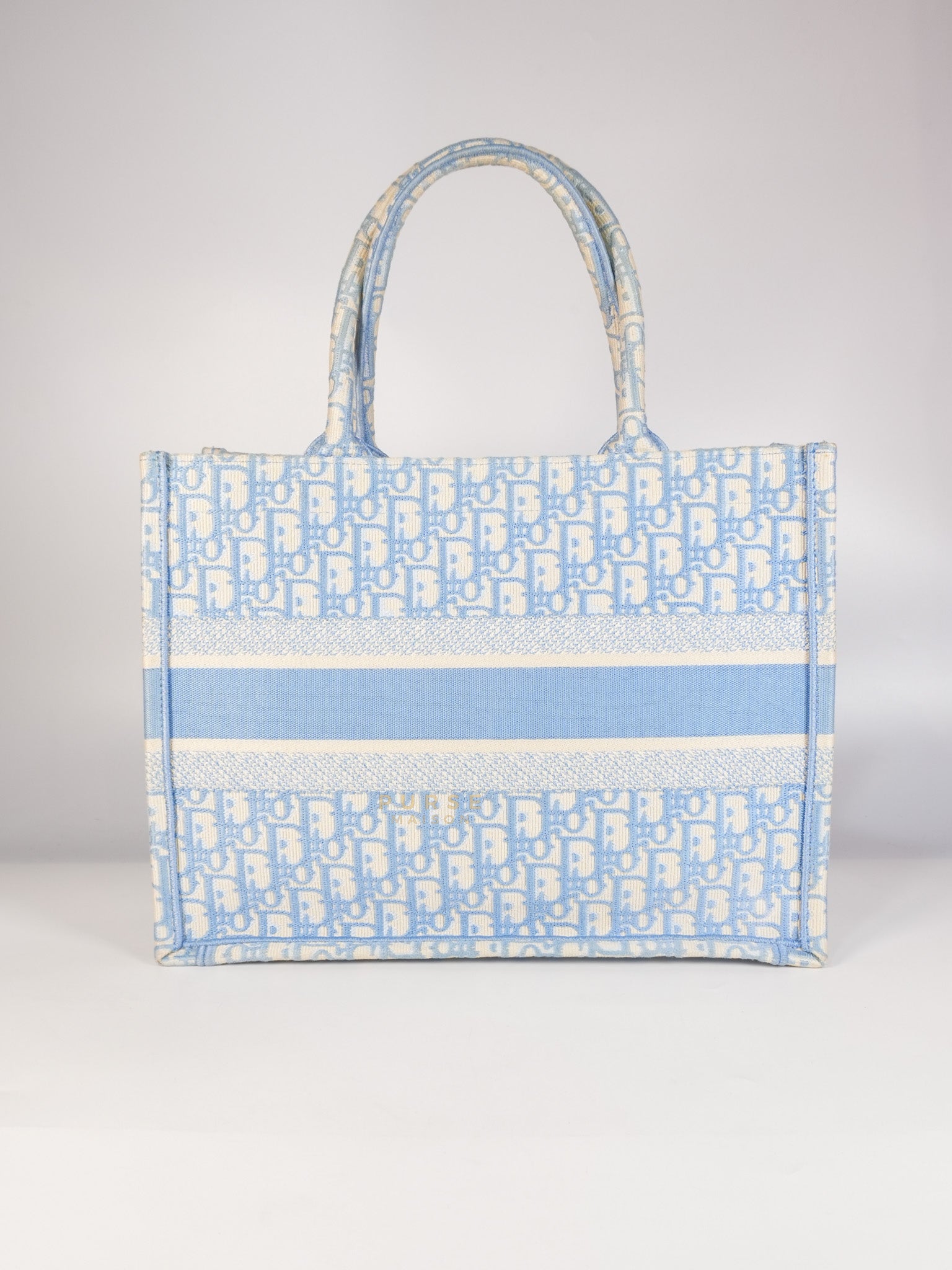 Book Tote Medium Sky Blue Oblique Canvas | Purse Maison Luxury Bags Shop