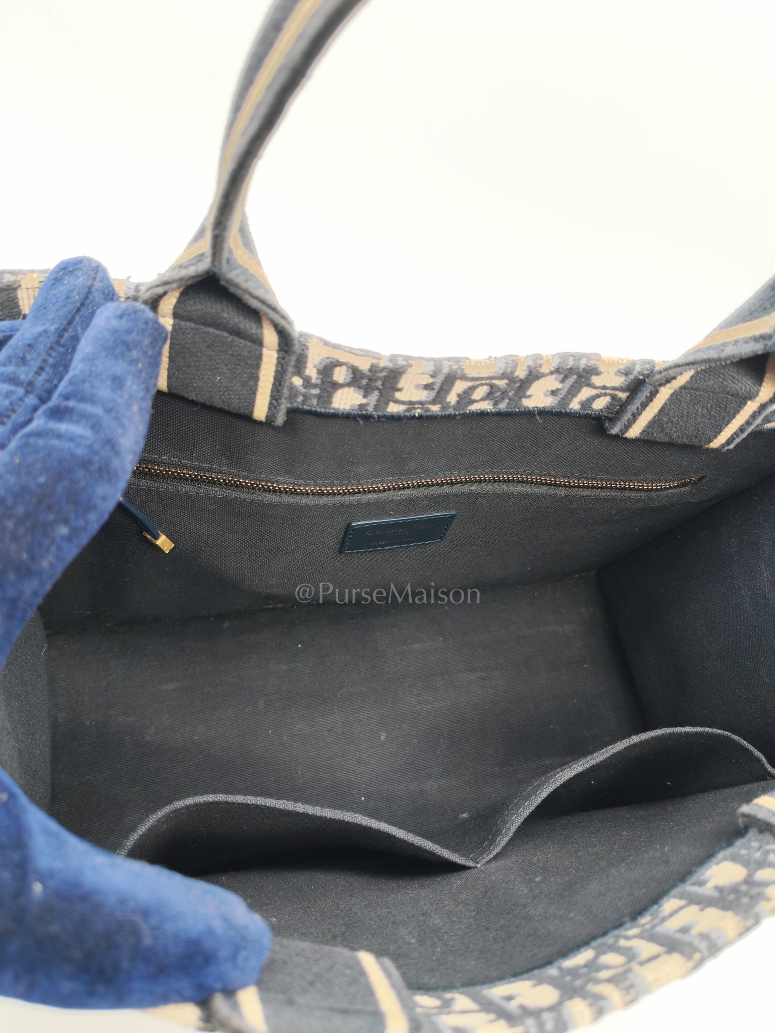 Booktote in Medium Embroidery and Calfskin Leather Shoulder Bag | Purse Maison Luxury Bags Shop