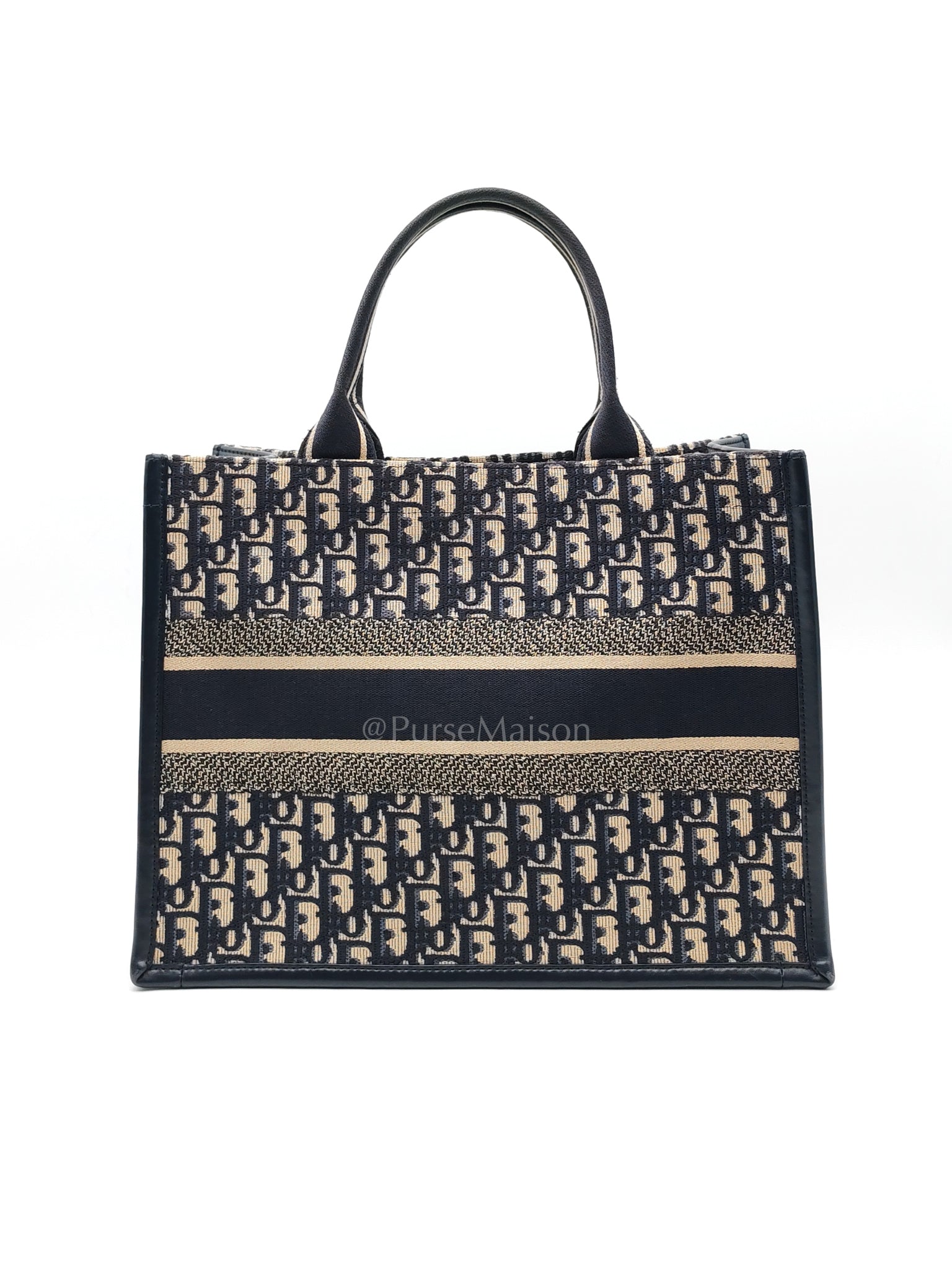 Booktote in Medium Embroidery and Calfskin Leather Shoulder Bag | Purse Maison Luxury Bags Shop