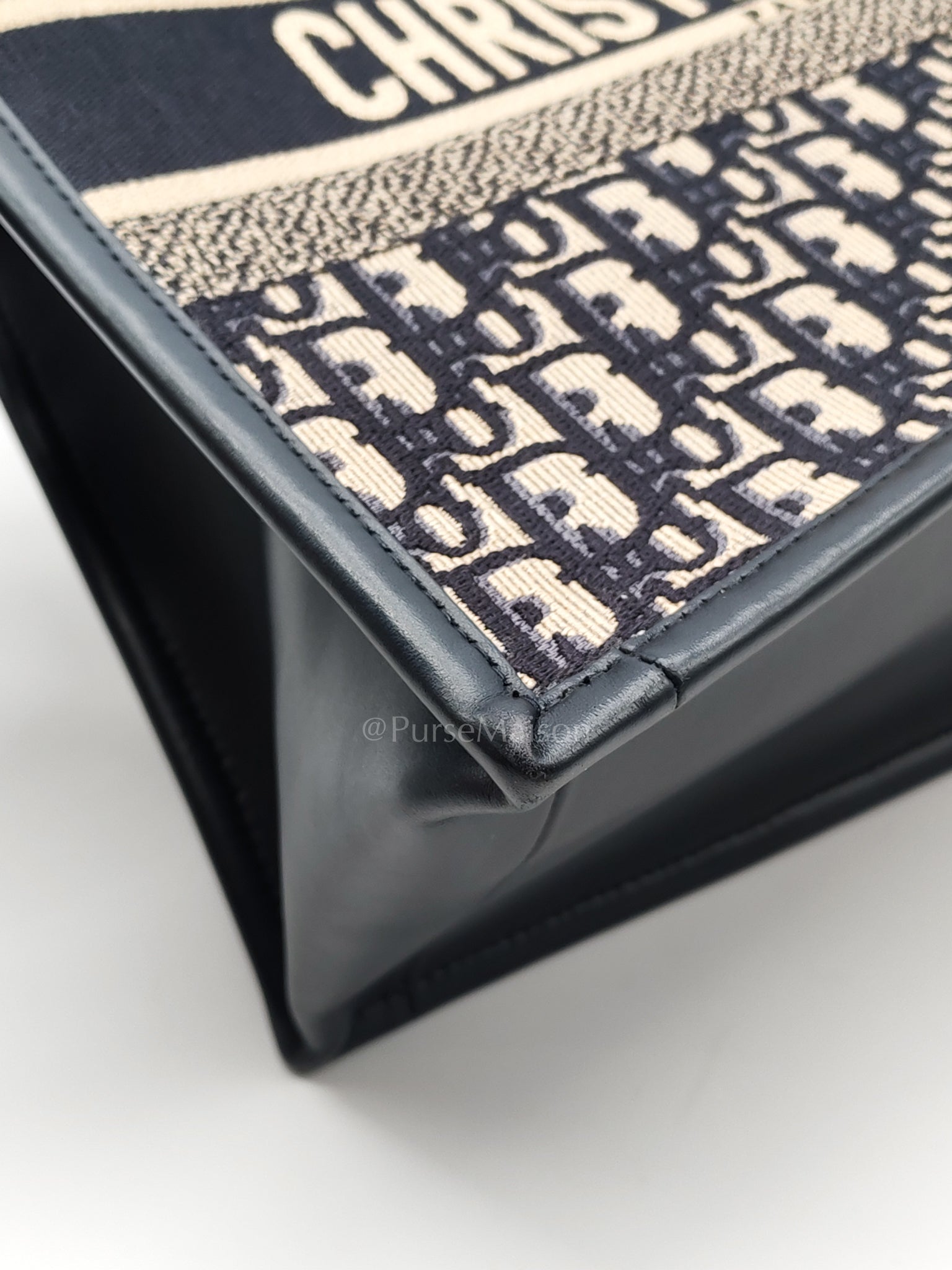 Booktote in Medium Embroidery and Calfskin Leather Shoulder Bag | Purse Maison Luxury Bags Shop