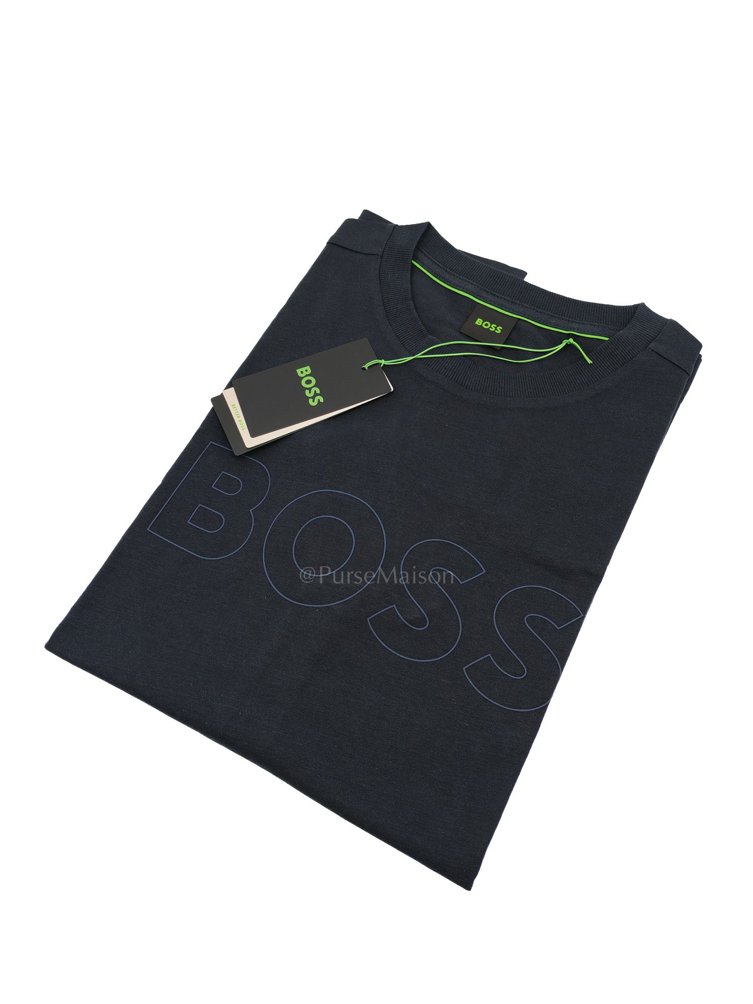 Jersey Cotton T-Shirt in Navy Blue for Men Size L