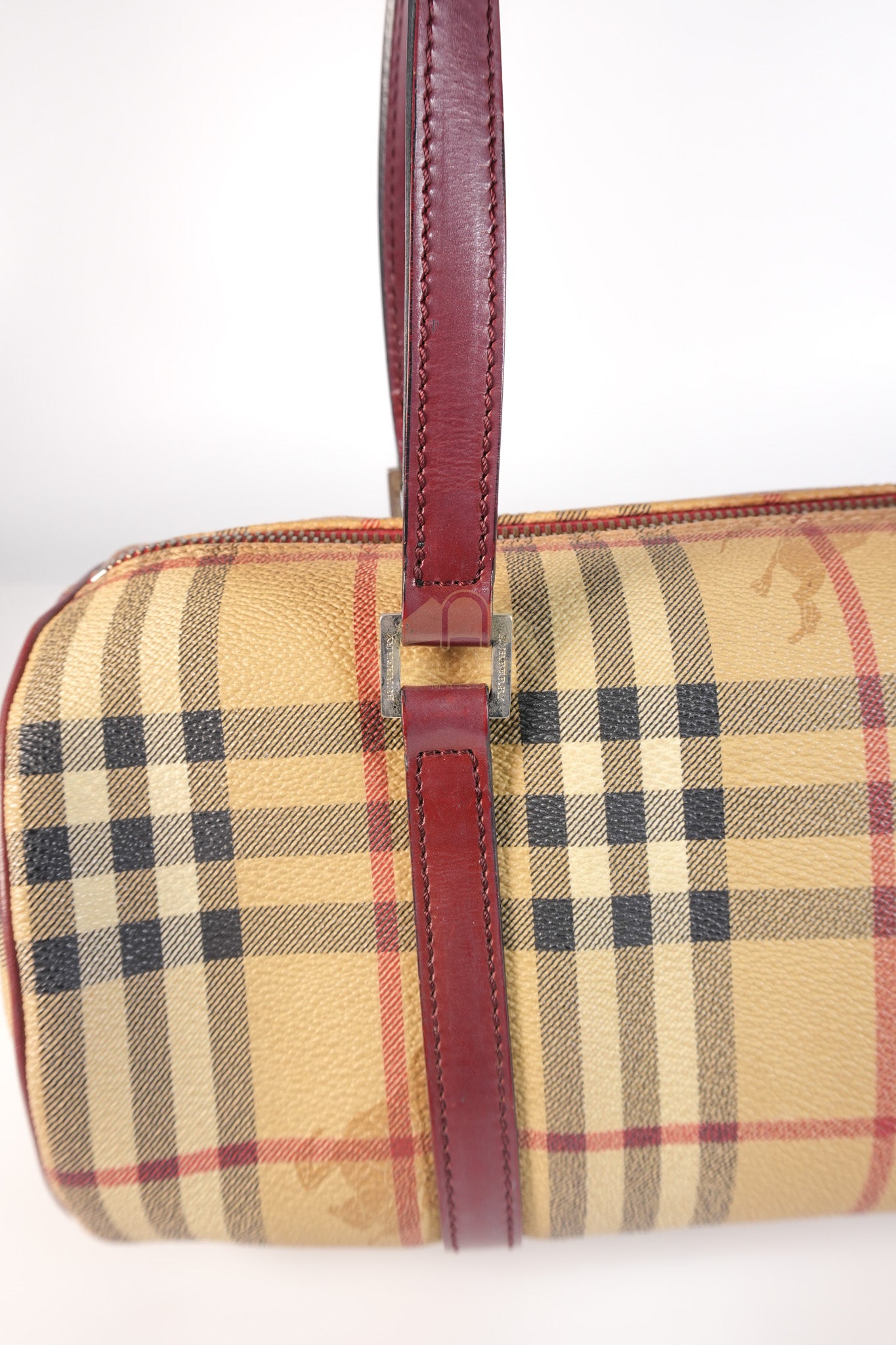 Boston Bag Haymarket Check Coated Canvas | Purse Maison Luxury Bags Shop