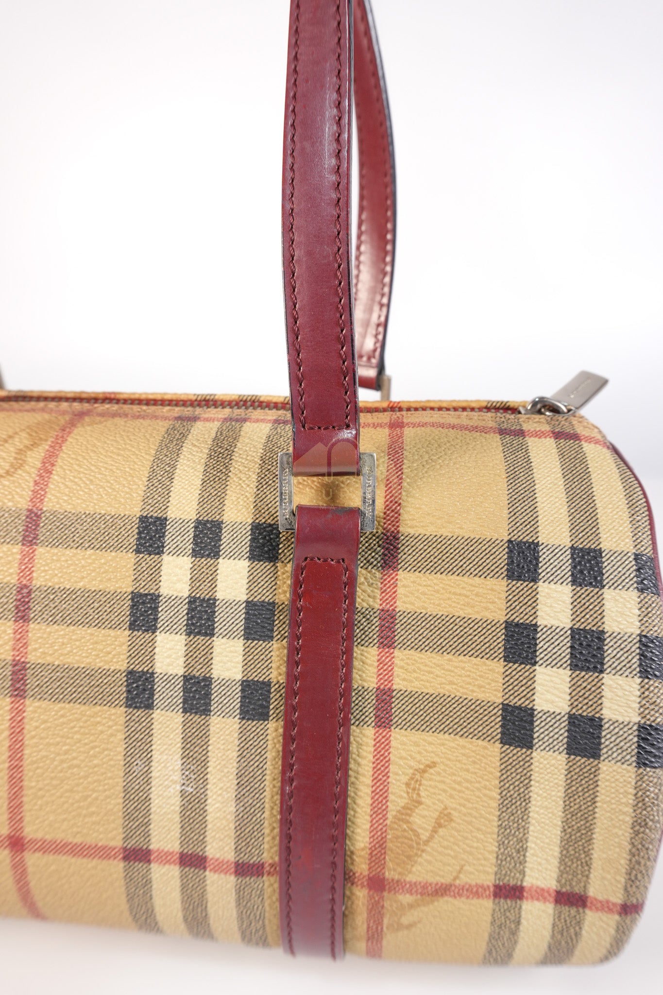 Boston Bag Haymarket Check Coated Canvas | Purse Maison Luxury Bags Shop