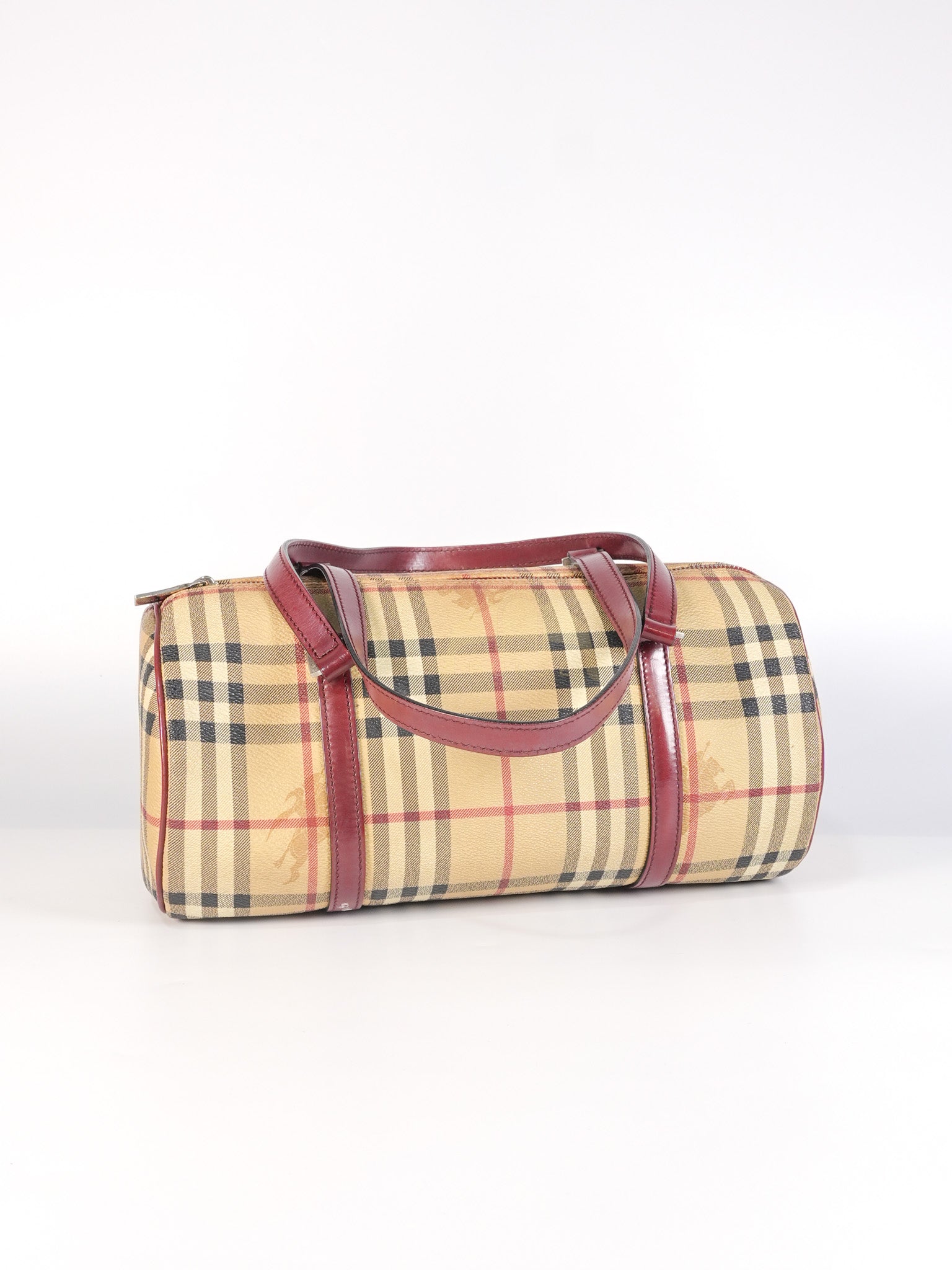 Boston Bag Haymarket Check Coated Canvas | Purse Maison Luxury Bags Shop