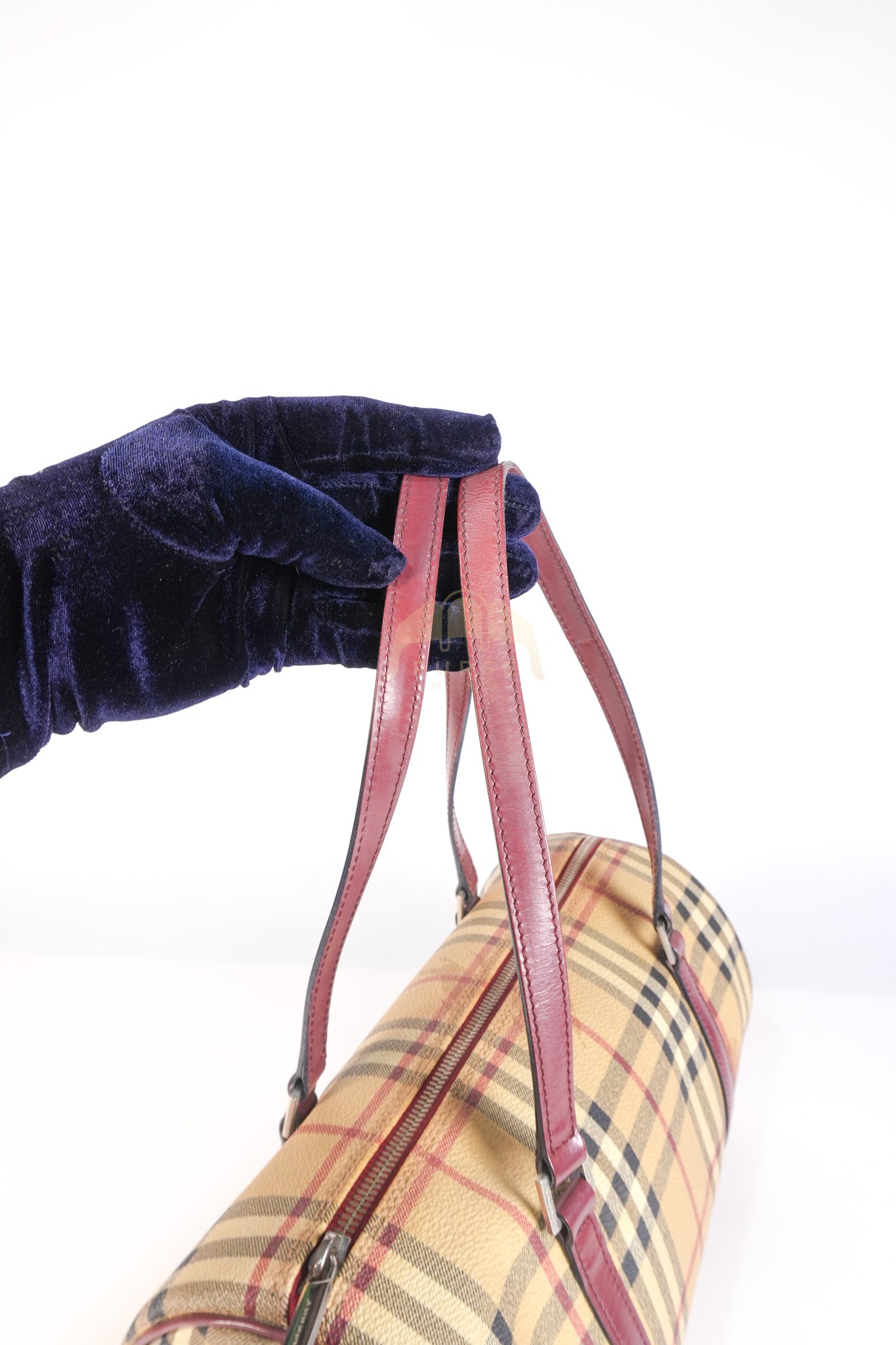 Boston Bag Haymarket Check Coated Canvas | Purse Maison Luxury Bags Shop