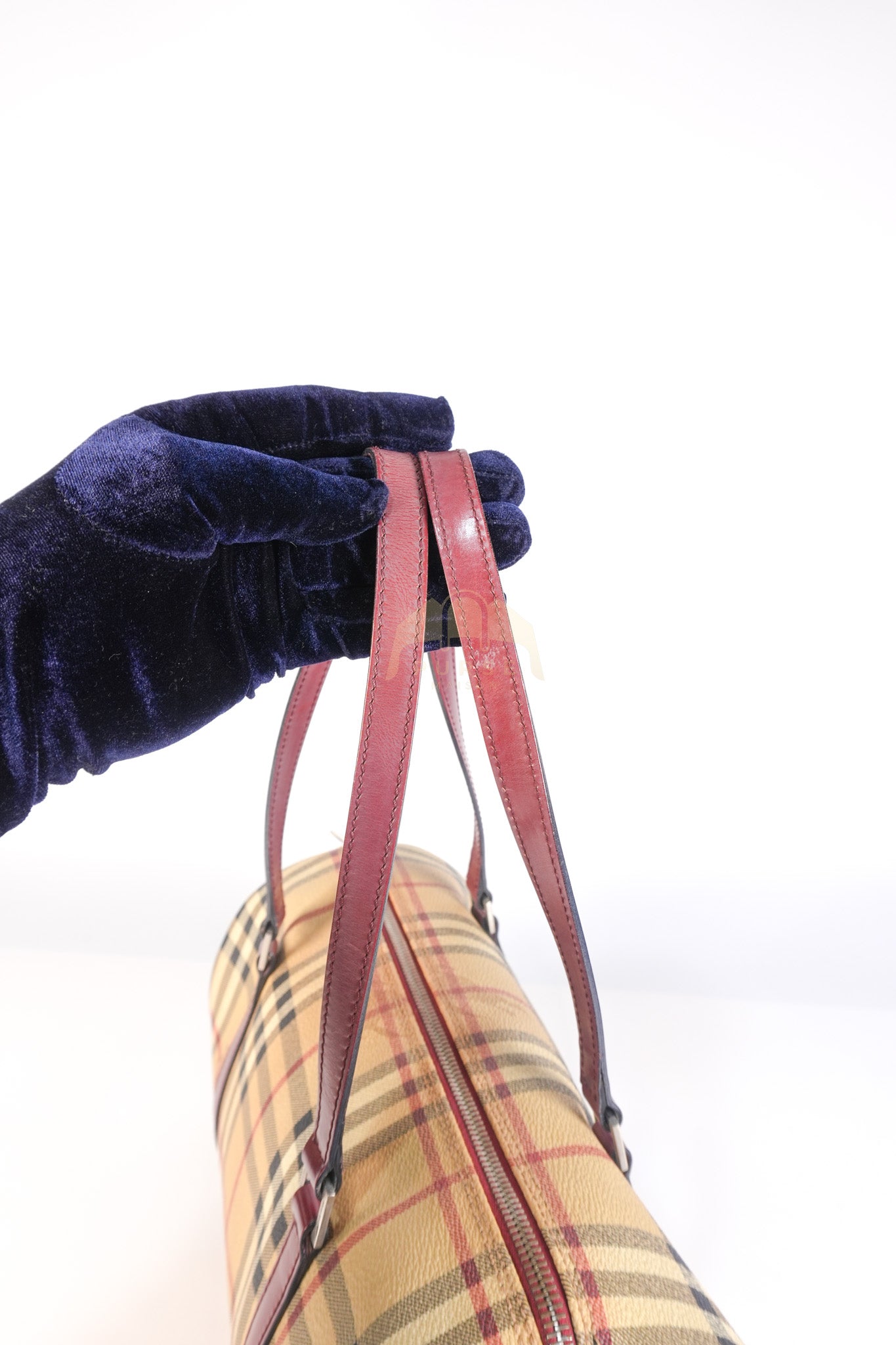 Boston Bag Haymarket Check Coated Canvas | Purse Maison Luxury Bags Shop