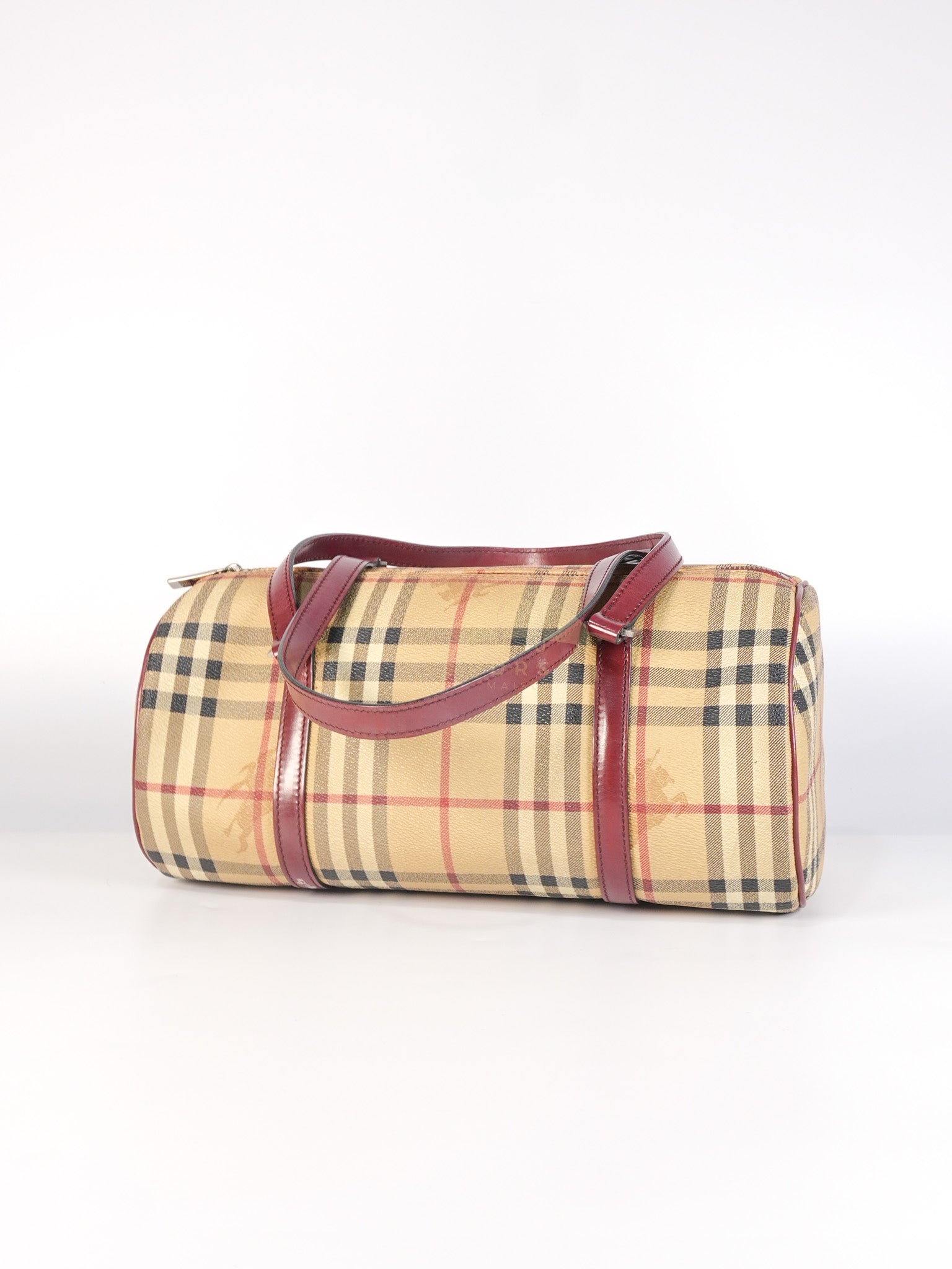 Boston Bag Haymarket Check Coated Canvas | Purse Maison Luxury Bags Shop
