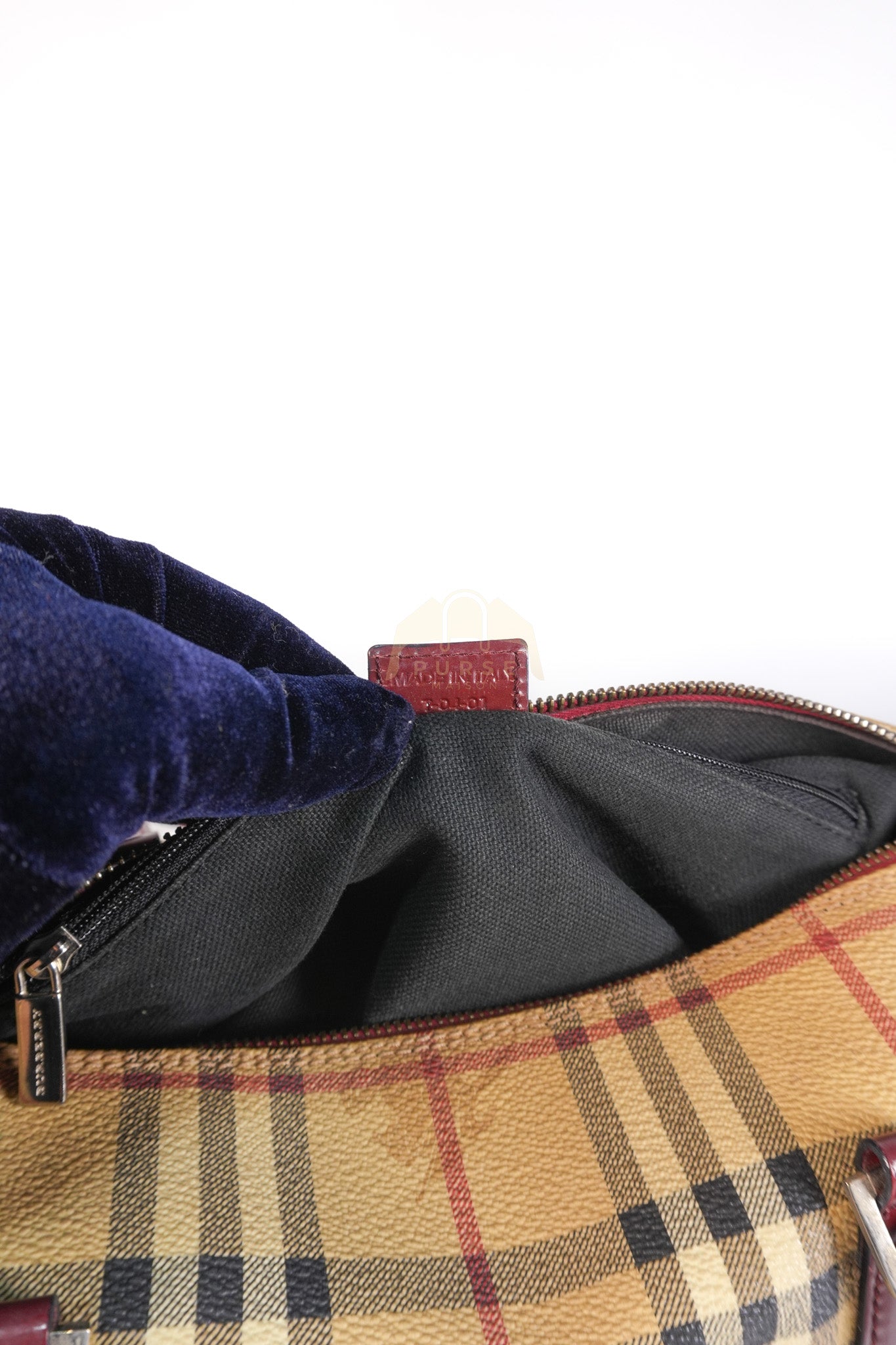 Boston Bag Haymarket Check Coated Canvas | Purse Maison Luxury Bags Shop