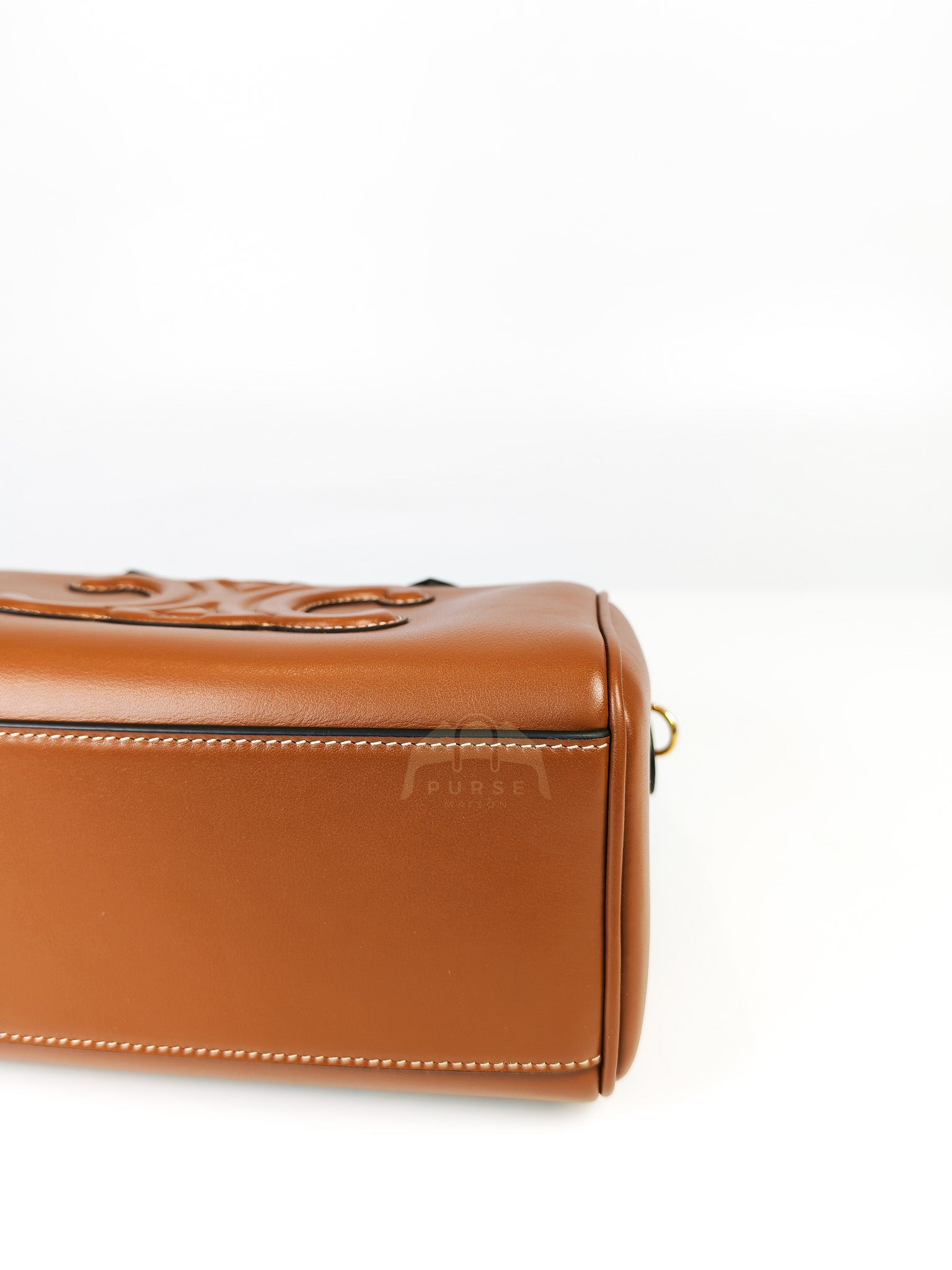 Boston Bag Small in Tan Smooth Calfskin Leather & Gold Hardware | Purse Maison Luxury Bags Shop