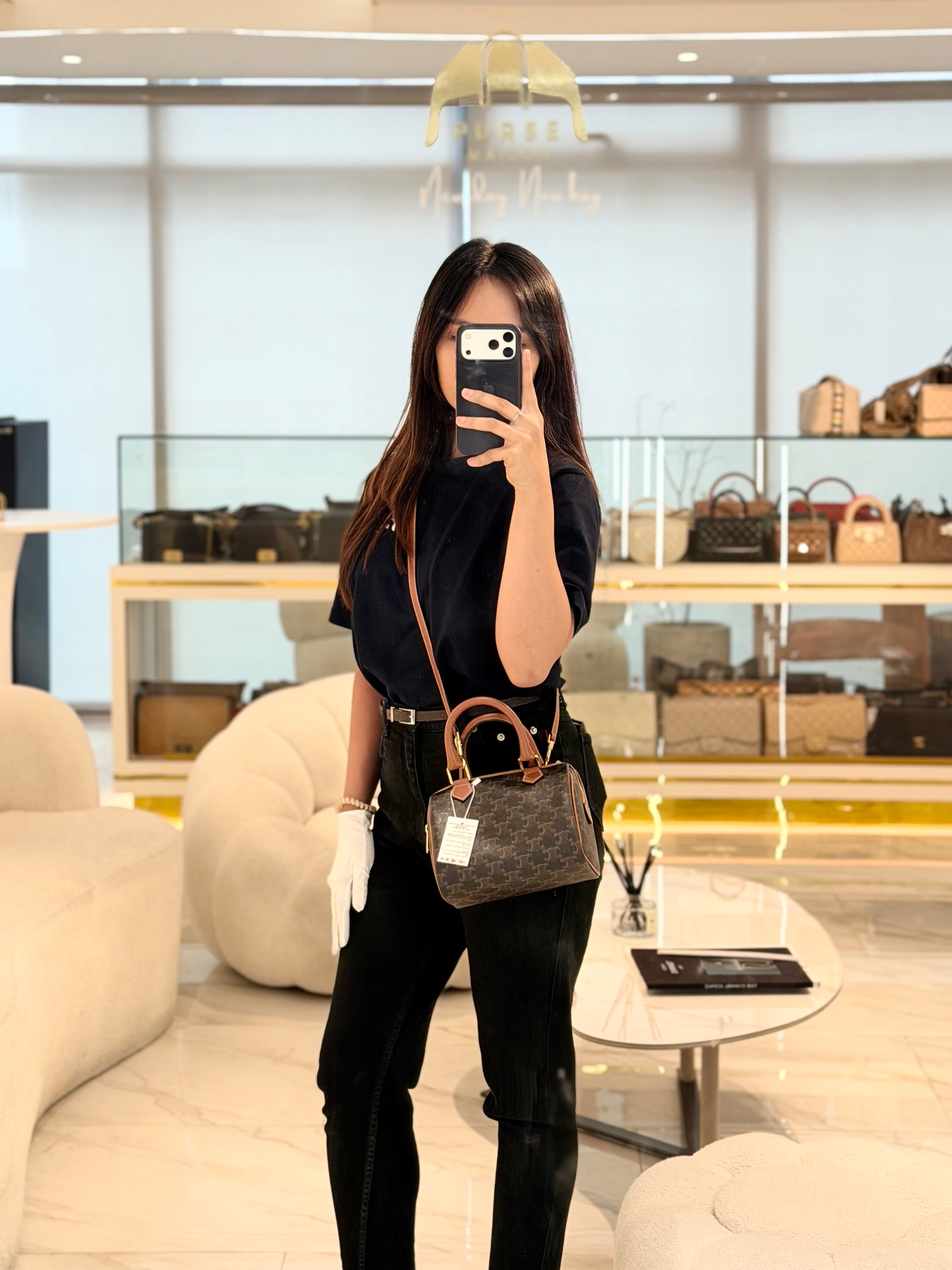 Boston Small in Monogram Canvas Crossbody Bag | Purse Maison Luxury Bags Shop