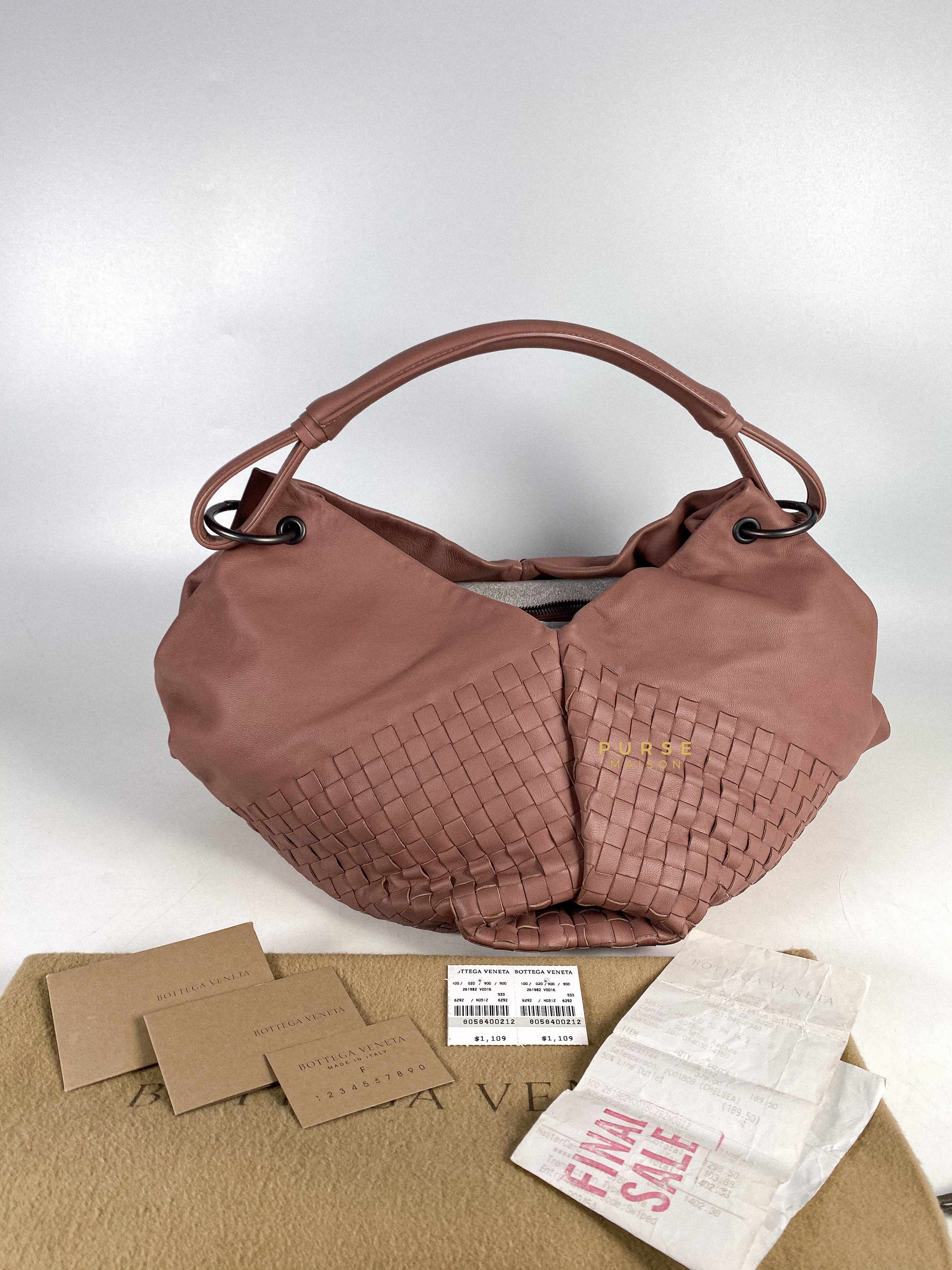 Bottega Veneta Aquilone Fortune Cookie Hobo Intrecciato Nappa Medium