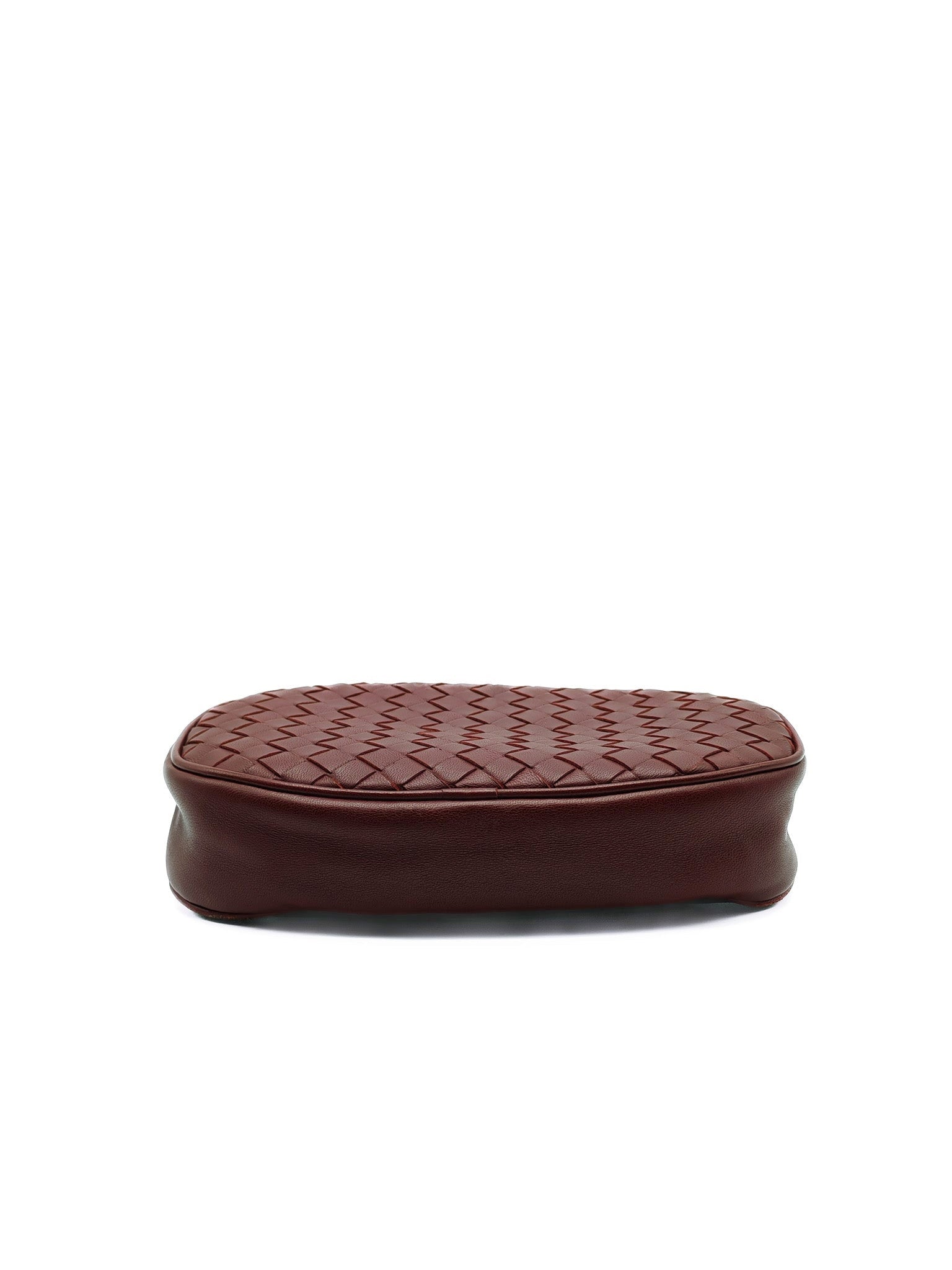 Intrecciato Burgundy Nappa Leather Belt Bag | Purse Maison Luxury Bags Shop