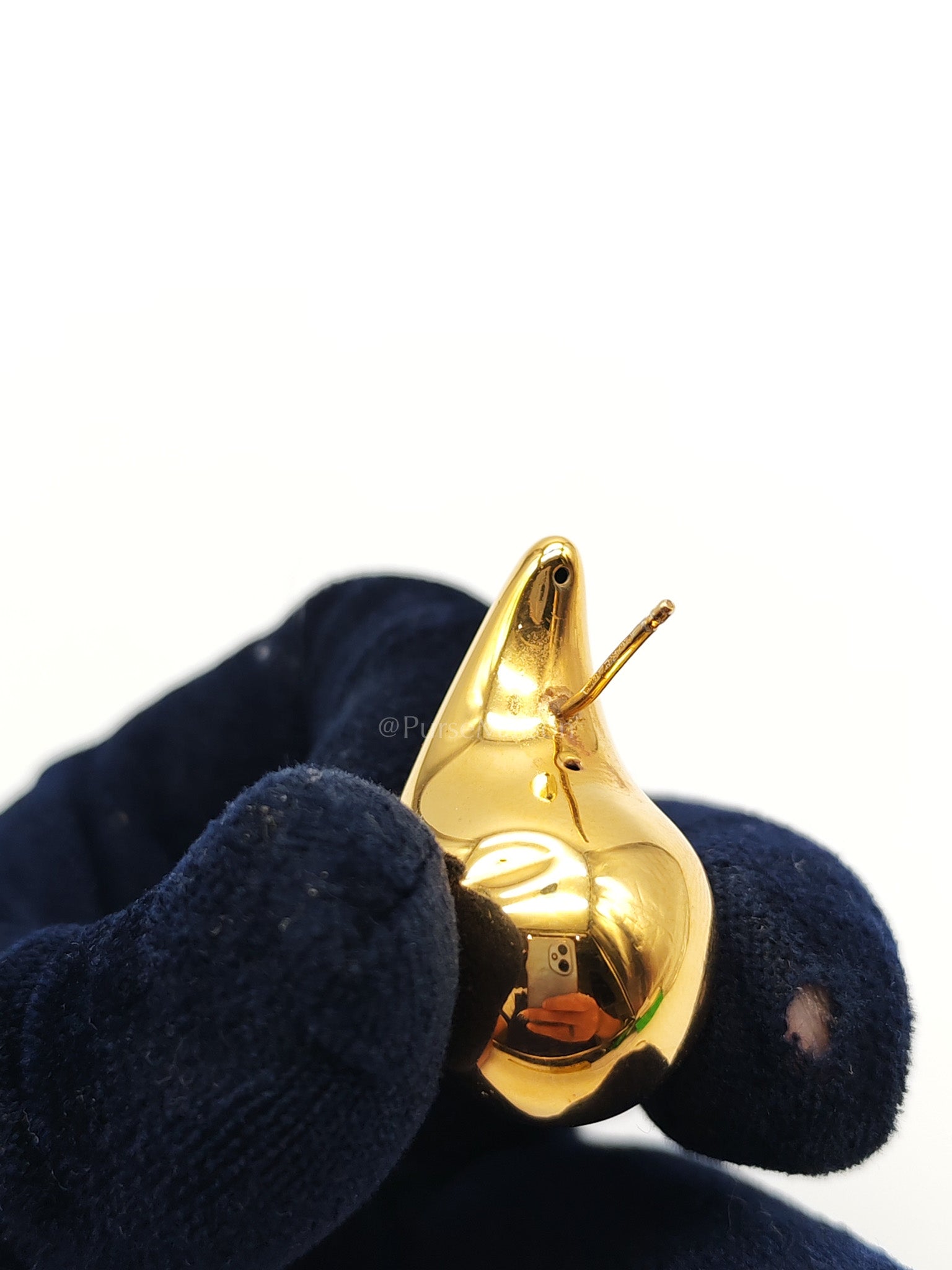 Bottega Veneta Tear Drop Earrings in Gold | Purse Maison Luxury Bags Shop