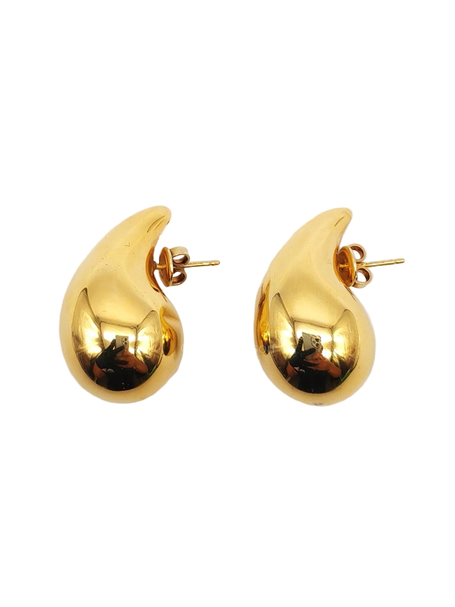 Bottega Veneta Tear Drop Earrings in Gold | Purse Maison Luxury Bags Shop