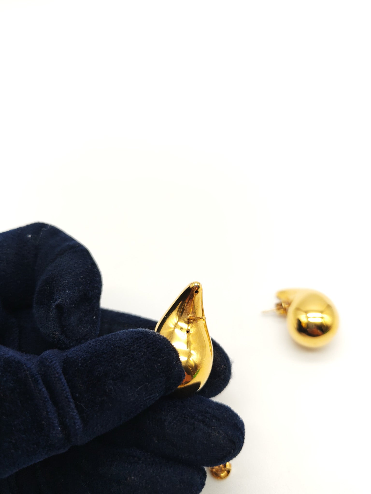 Bottega Veneta Tear Drop Earrings in Gold | Purse Maison Luxury Bags Shop