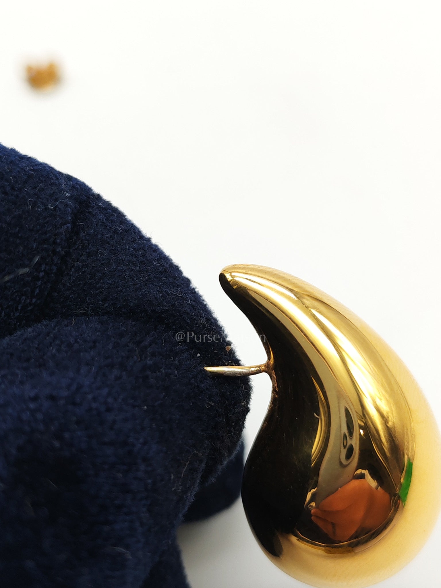 Bottega Veneta Tear Drop Earrings in Gold | Purse Maison Luxury Bags Shop