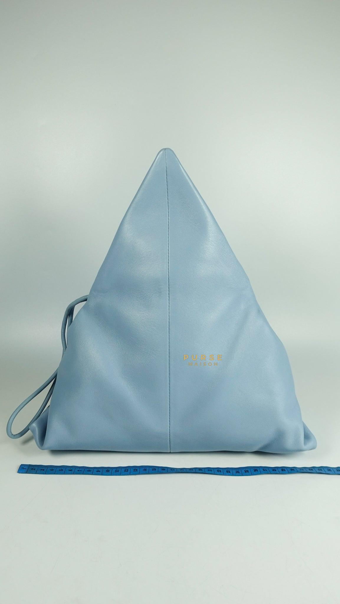 Bottega Veneta Triangle Fold Clutch (Light Blue)