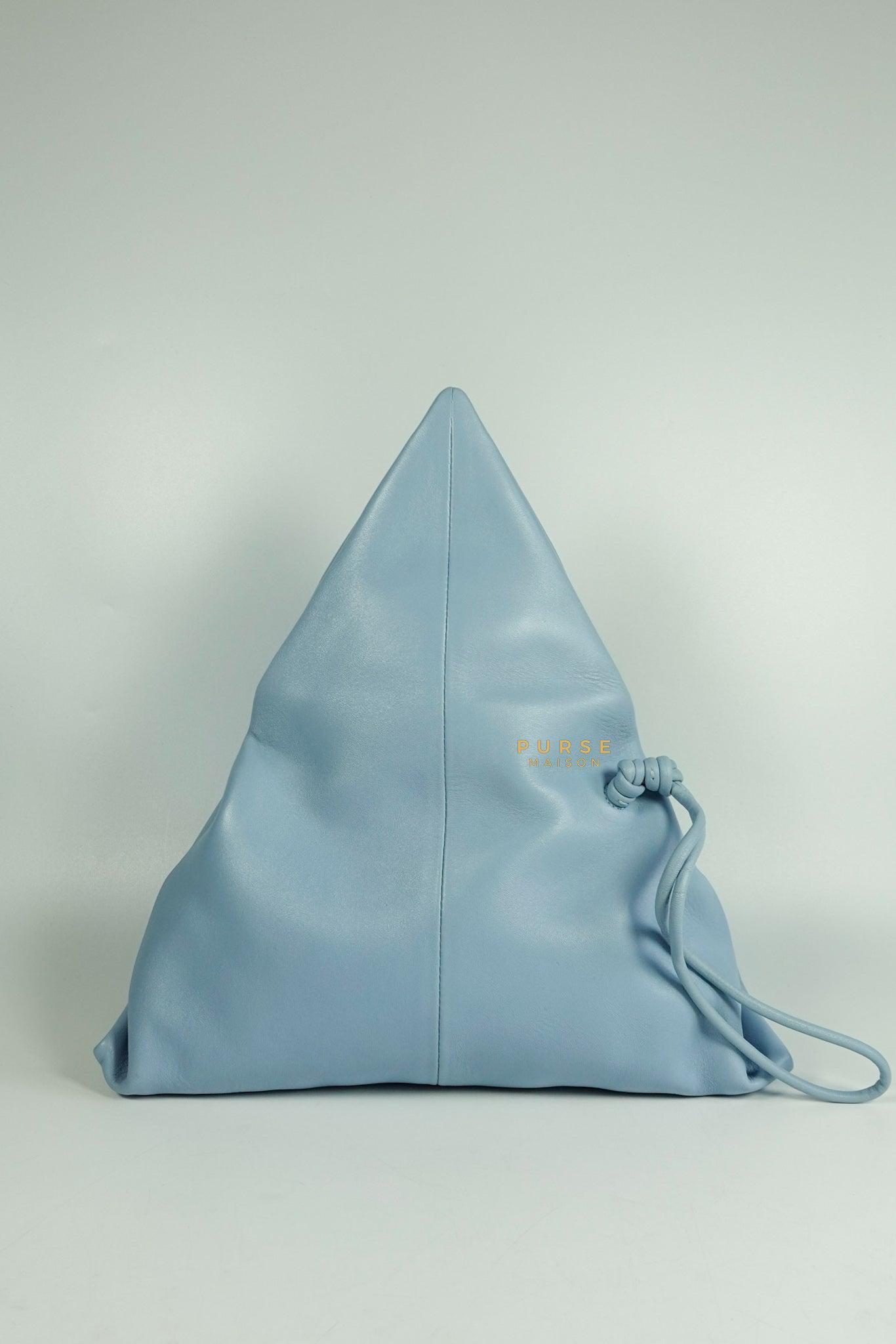Bottega Veneta Triangle Fold Clutch (Light Blue)
