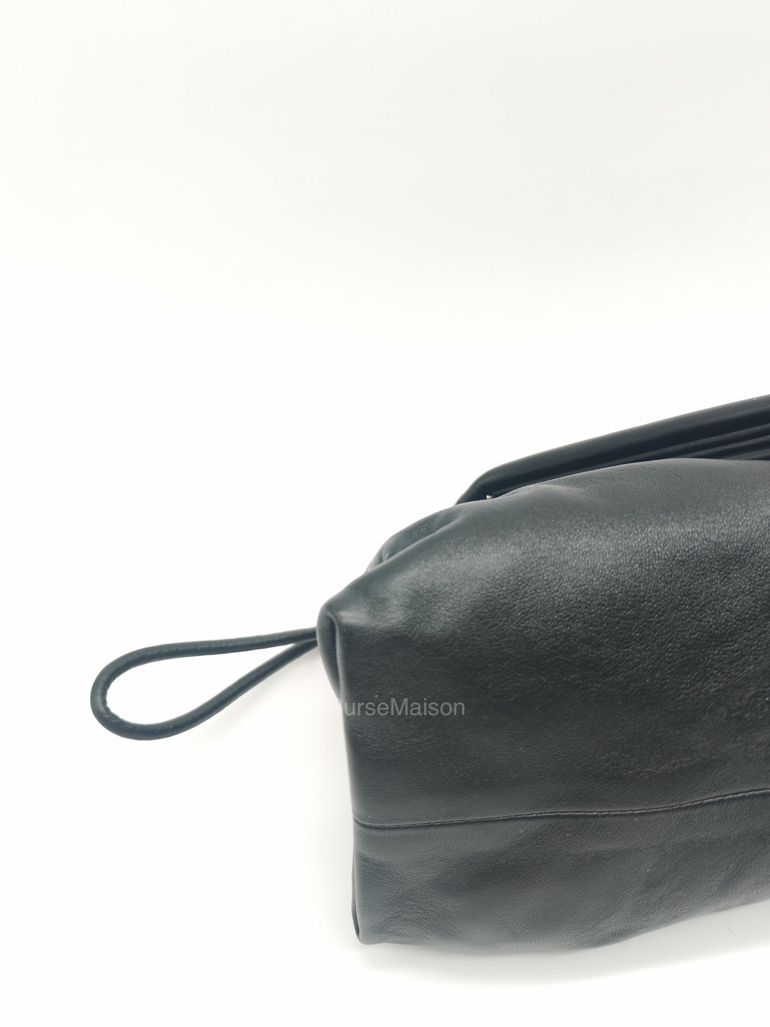 Bottega Veneta Trine Envelope Clutch in Black Smooth Calfskin Leather | Purse Maison Luxury Bags Shop