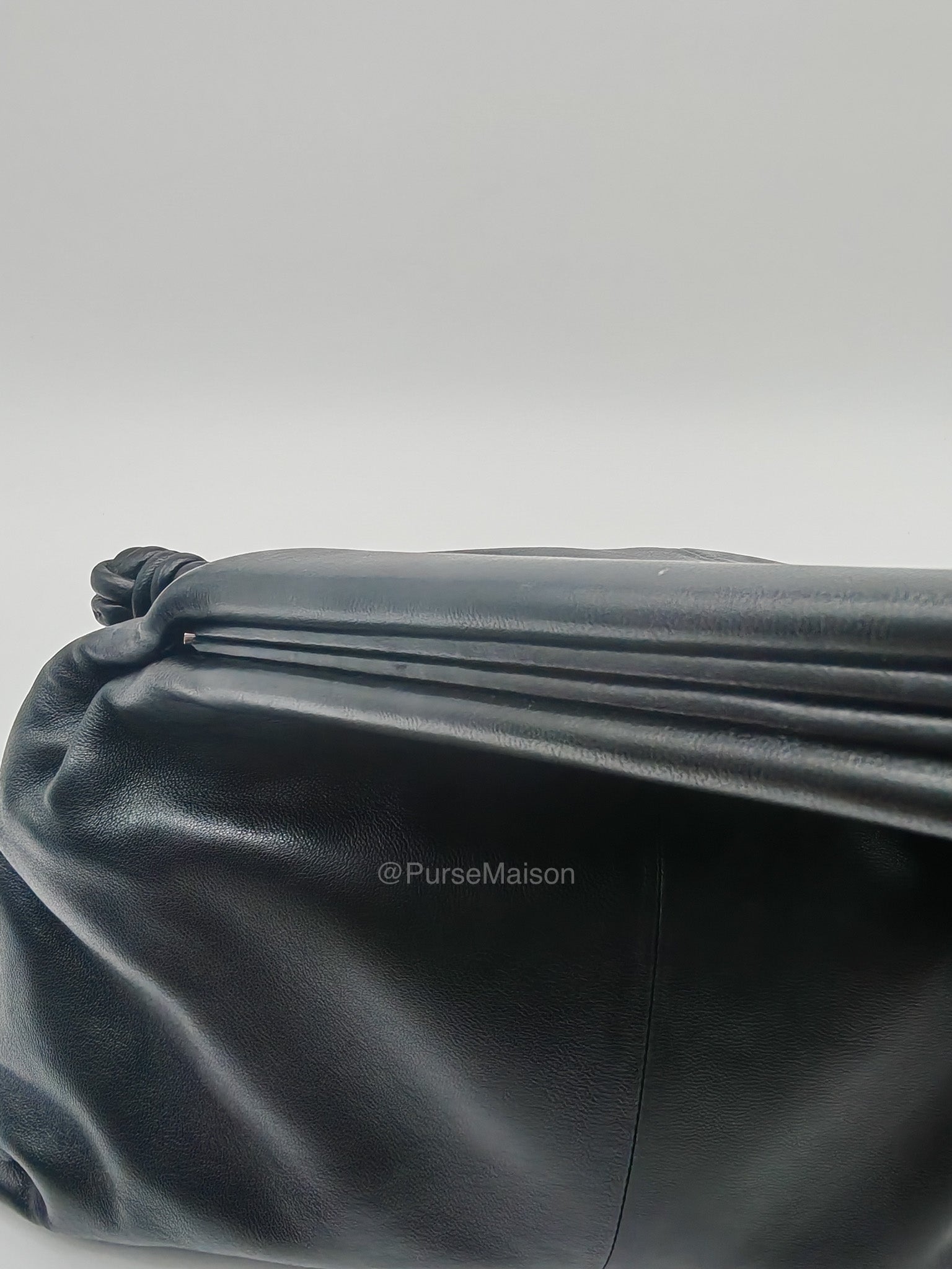 Bottega Veneta Trine Envelope Clutch in Black Smooth Calfskin Leather | Purse Maison Luxury Bags Shop