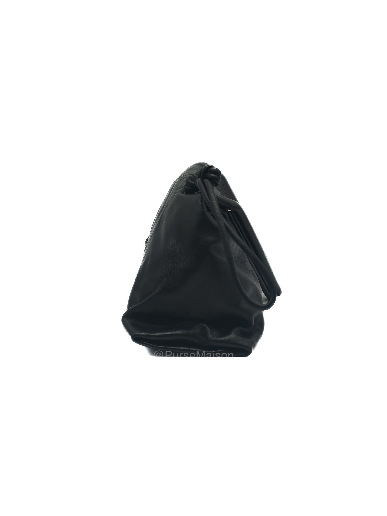 Bottega Veneta Trine Envelope Clutch in Black Smooth Calfskin Leather | Purse Maison Luxury Bags Shop