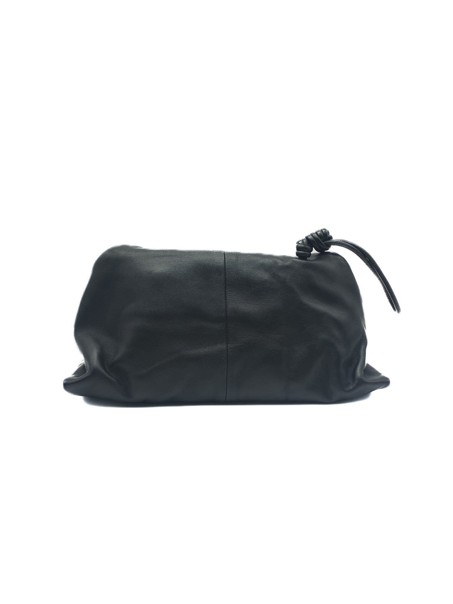 Bottega Veneta Trine Envelope Clutch in Black Smooth Calfskin Leather | Purse Maison Luxury Bags Shop