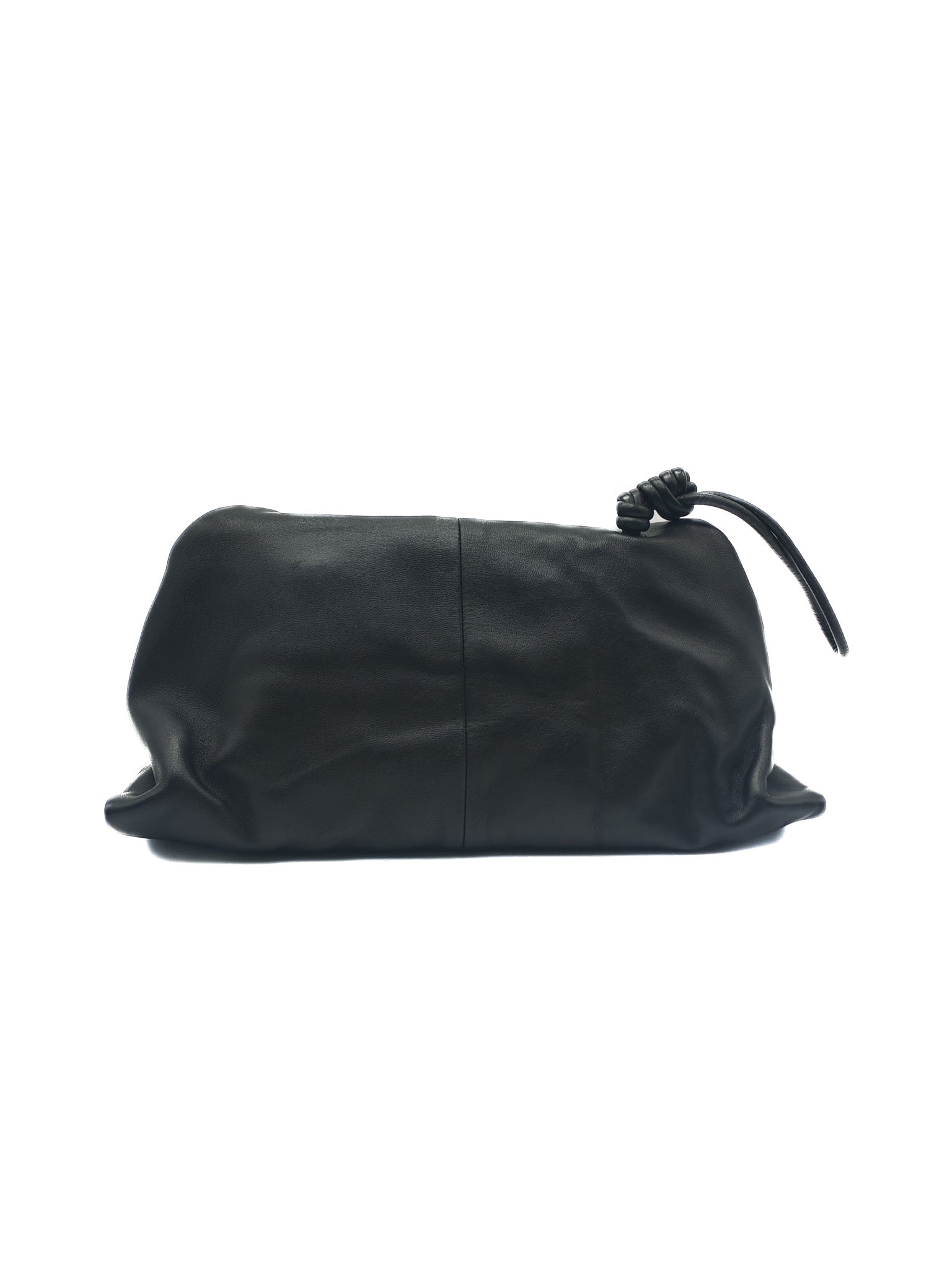 Bottega Veneta Trine Envelope Clutch in Black Smooth Calfskin Leather | Purse Maison Luxury Bags Shop