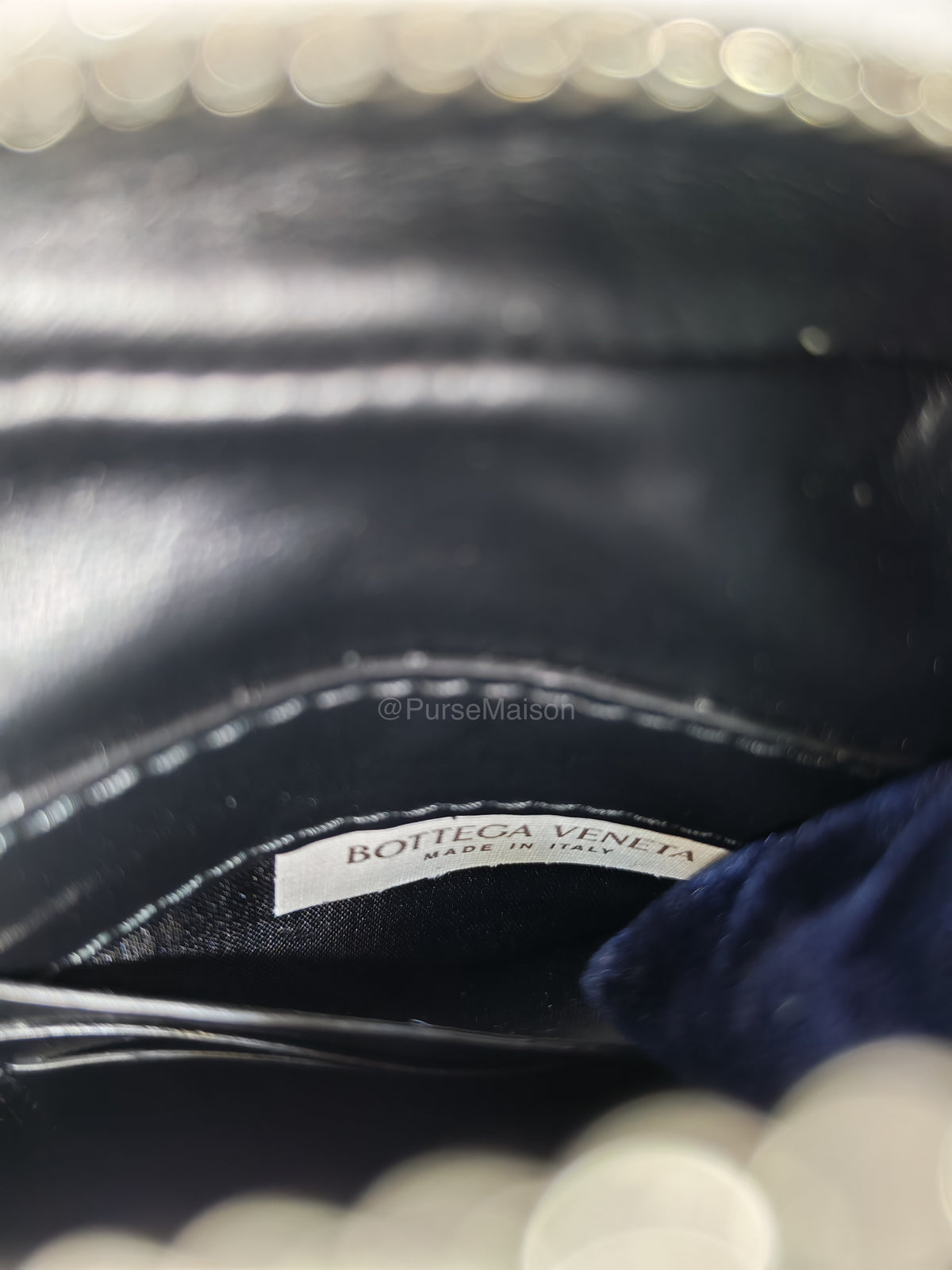 Bottega Veneta Zipped Phone Pouch Bag in Black Intrecciato Woven Leather & Silver Hardware | Purse Maison Luxury Bags Shop
