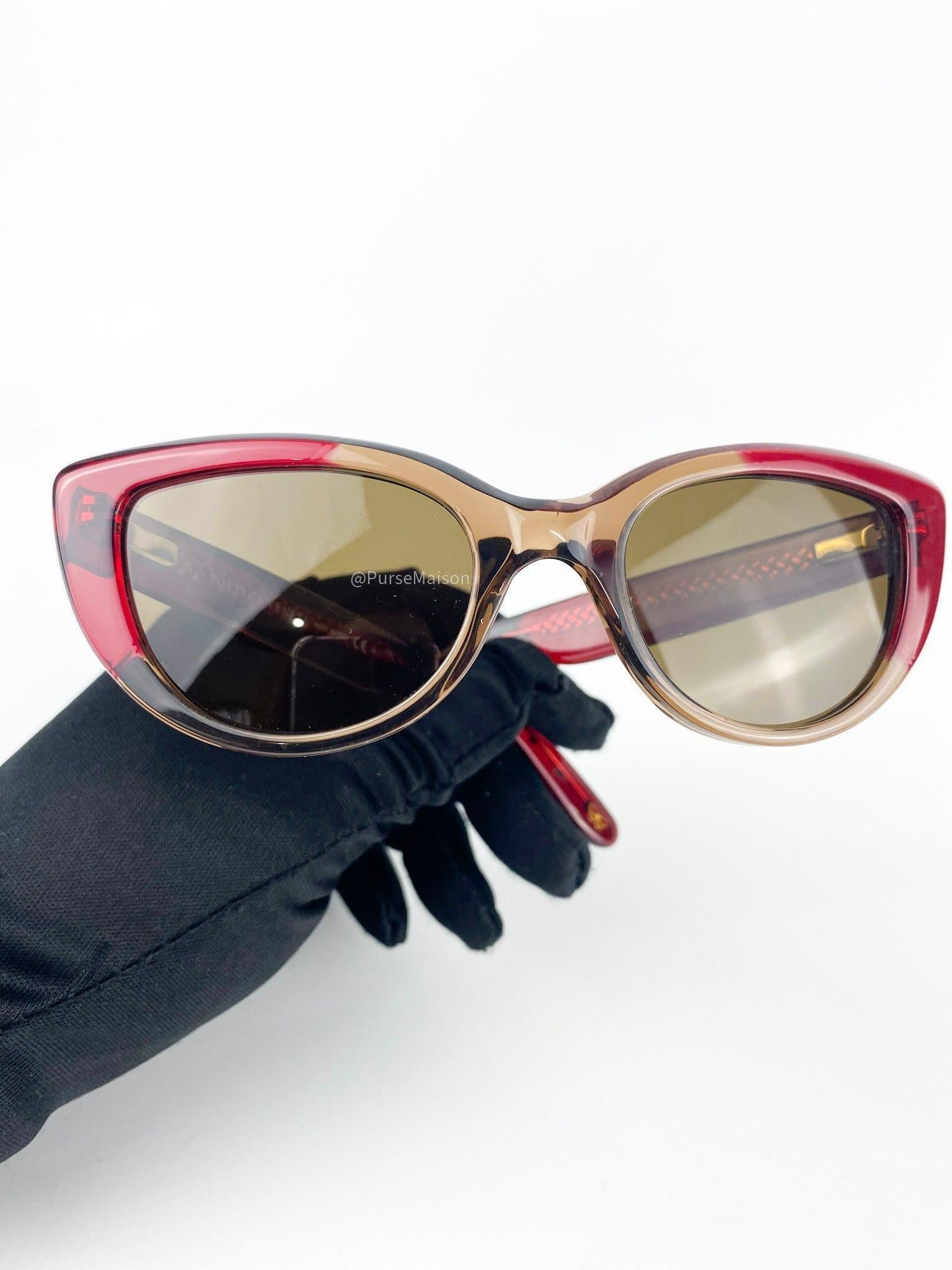 Bottega Venetta Sunglasses (Brown/Red)
