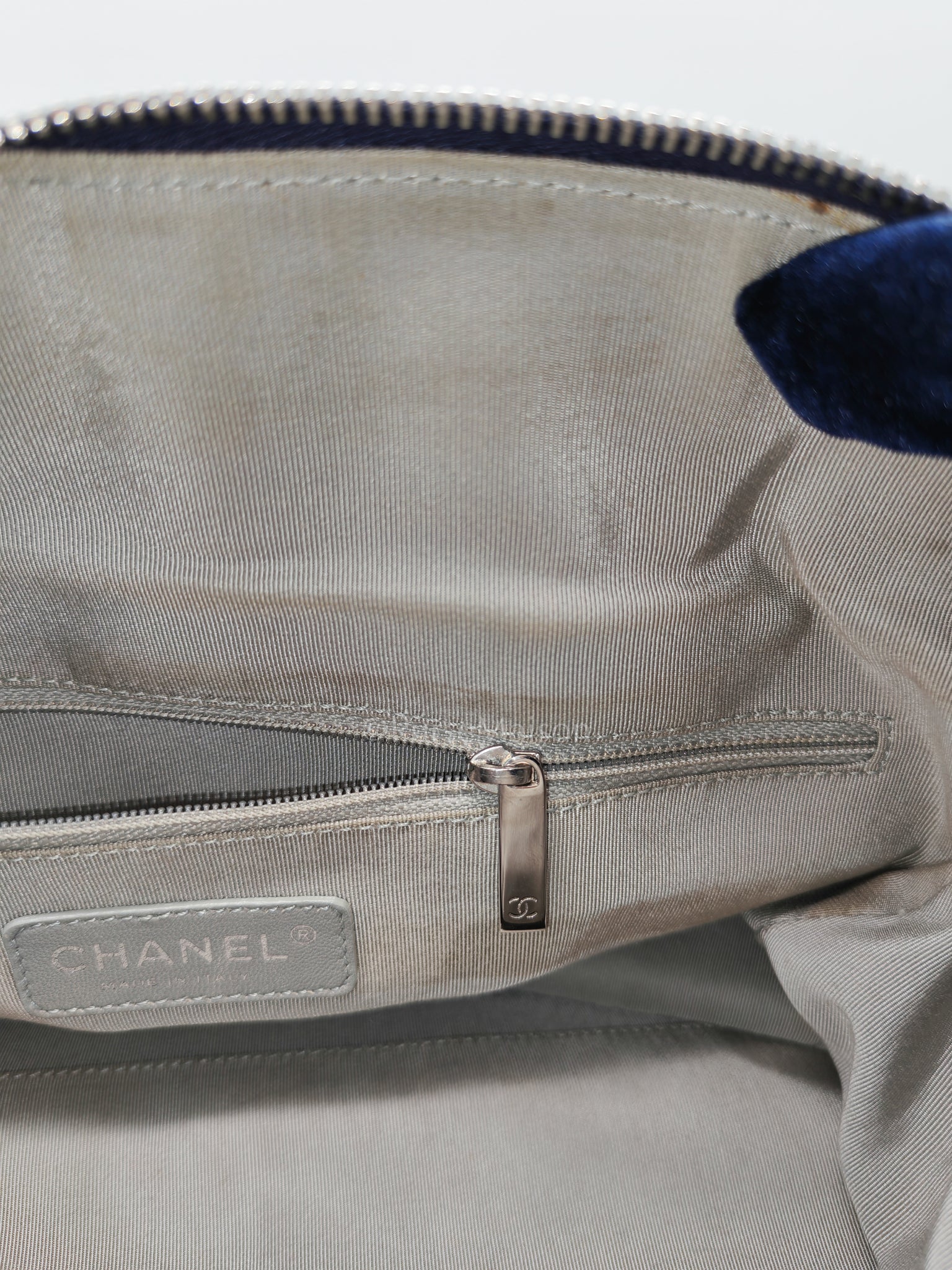Bowling Bag Dark Blue Denim in Silver Hardware (Series 13) | Purse Maison Luxury Bags Shop