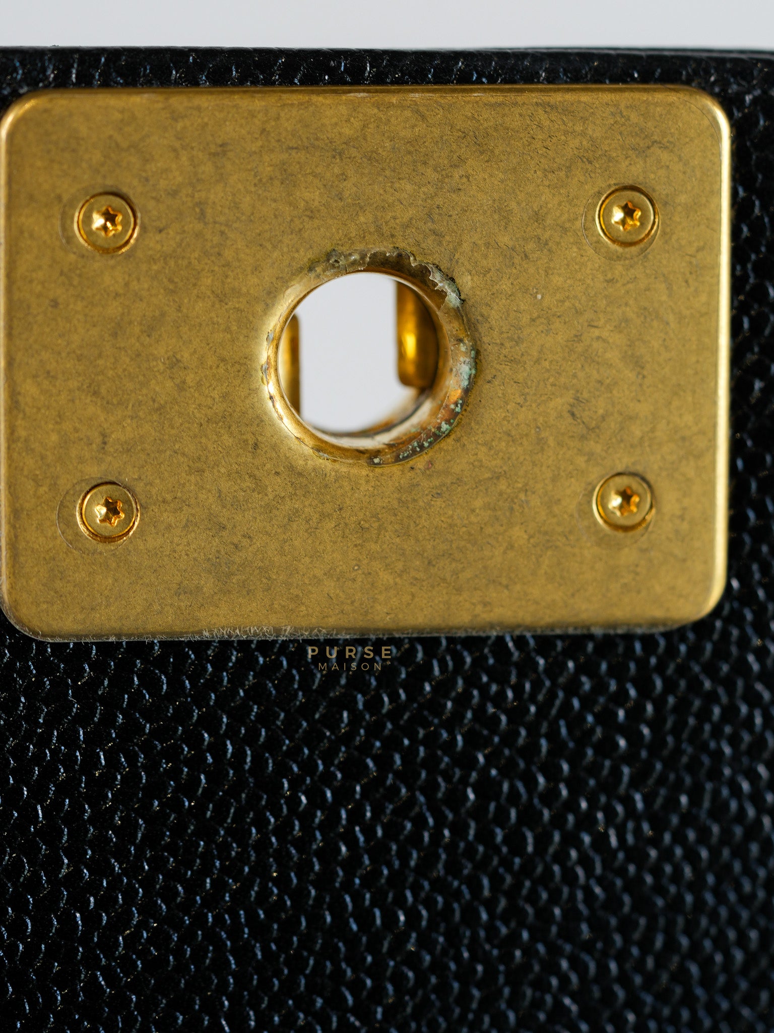 Boy Crescent Black Quilted Caviar Leather Aged Gold Hardware (Microchip) | Purse Maison Luxury Bags Shop