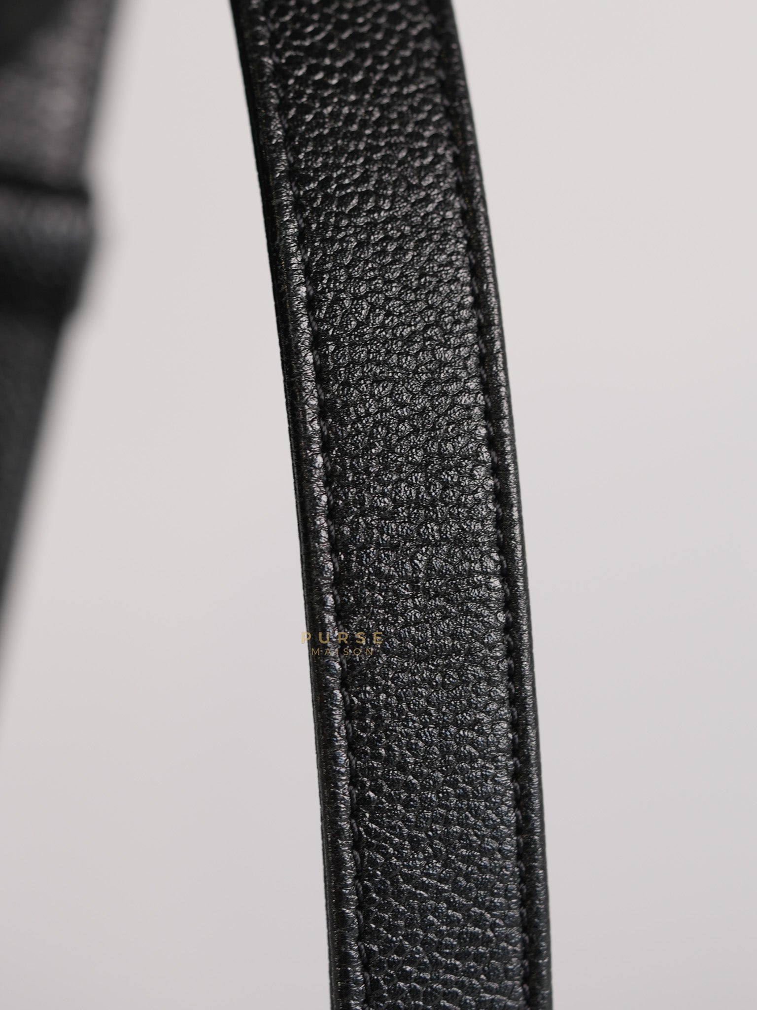 Boy Crescent Black Quilted Caviar Leather Aged Gold Hardware (Microchip) | Purse Maison Luxury Bags Shop