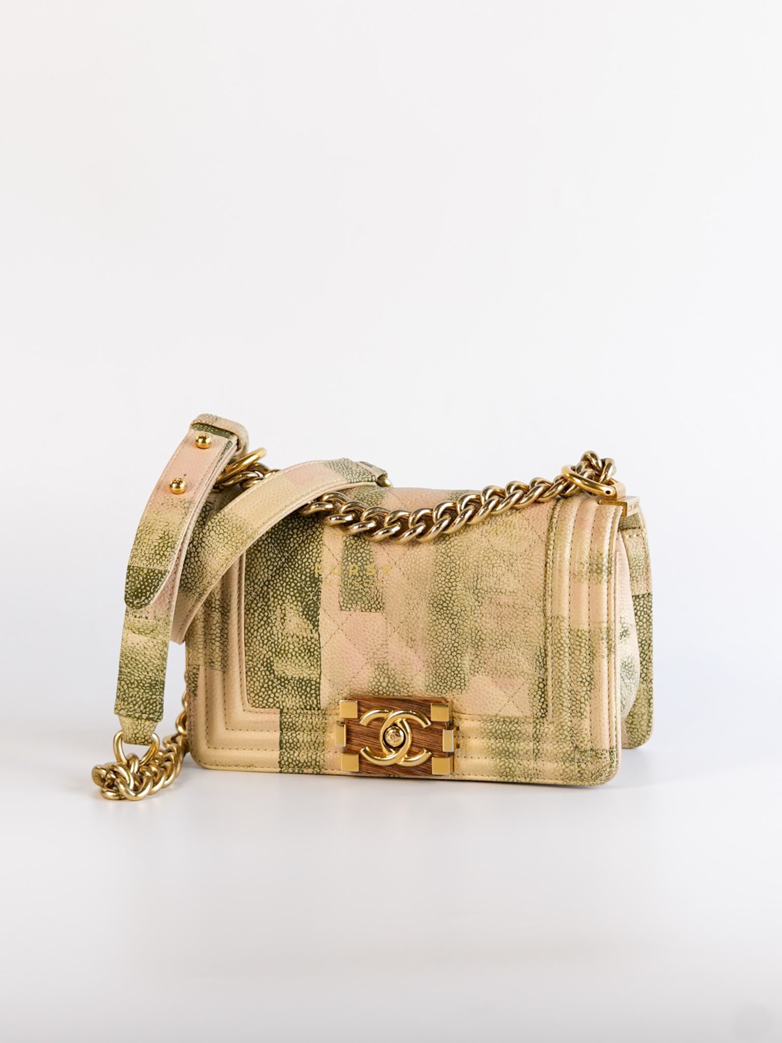 Boy Cuba Cruise Small in Caviar Leather & Aged Gold Hardware Series 23 | Purse Maison Luxury Bags Shop