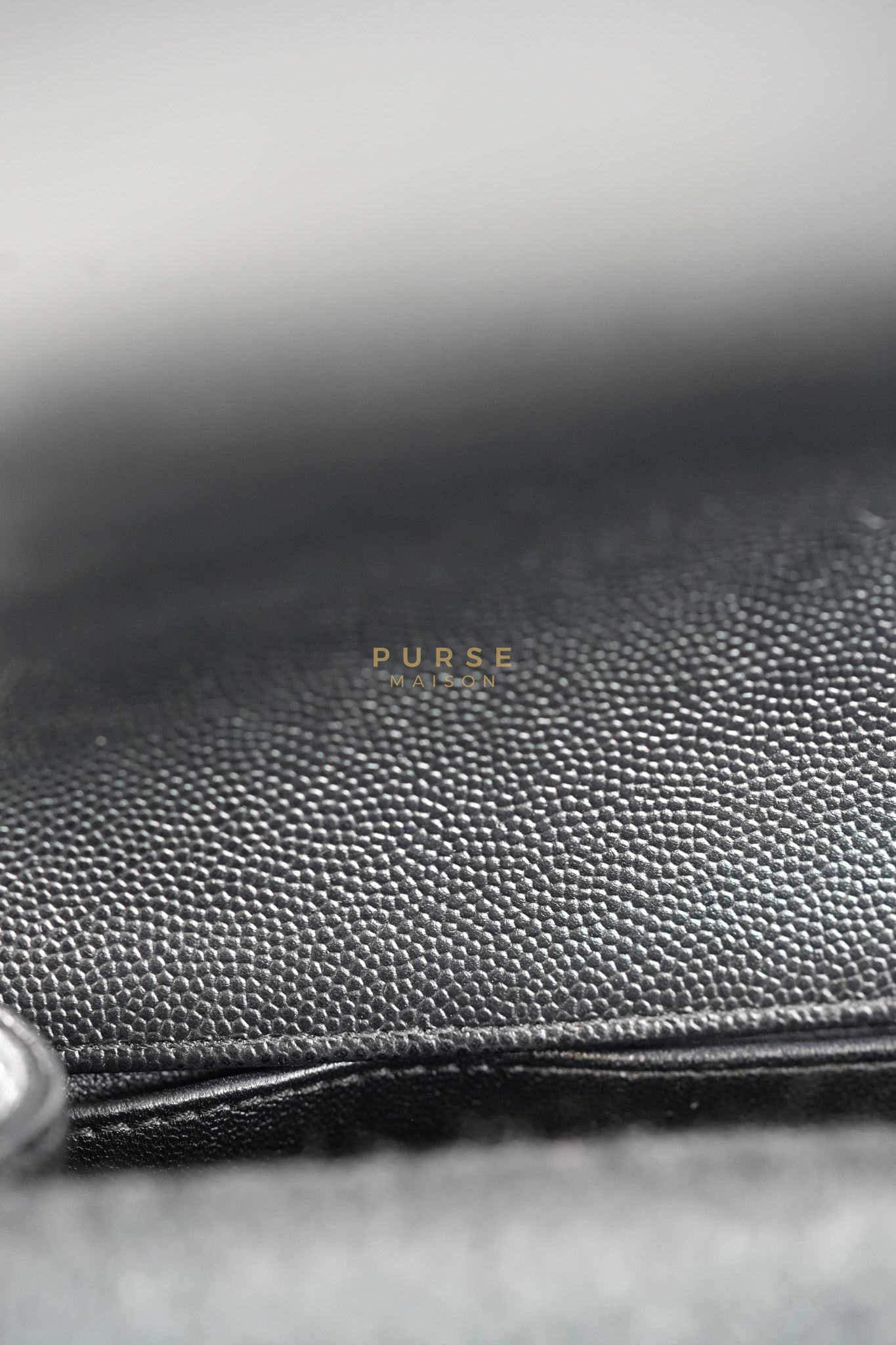 Boy Medium in Black Caviar Leather and Aged Gold Hardware (Microchip) | Purse Maison Luxury Bags Shop