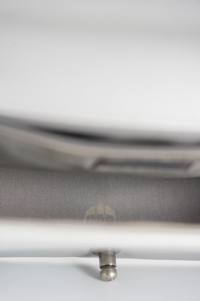 Boy New Medium Metallic Gray Calfskin Leather in Ruthenium Hardware Series 20 | Purse Maison Luxury Bags Shop