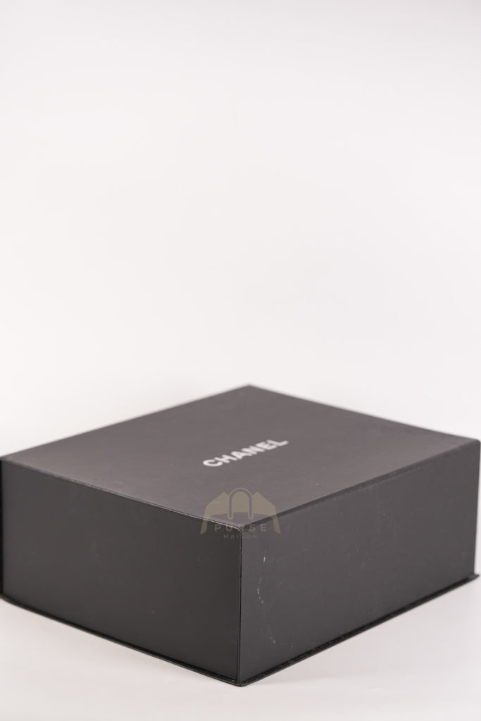 Boy New Medium Metallic Gray Calfskin Leather in Ruthenium Hardware Series 20 | Purse Maison Luxury Bags Shop