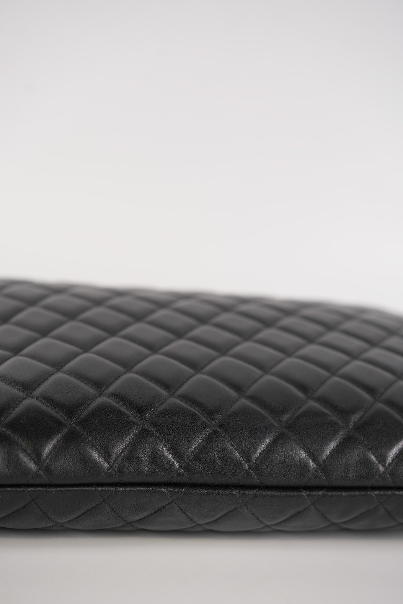 Boy O Case Clutch Bag in Black Quilted Calfskin Leather & Light Gold Hardware Series 26 | Purse Maison Luxury Bags Shop