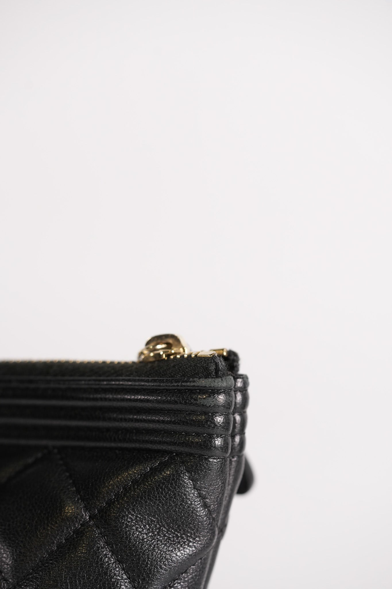 Boy O Case Clutch Bag in Black Quilted Calfskin Leather & Light Gold Hardware Series 26 | Purse Maison Luxury Bags Shop