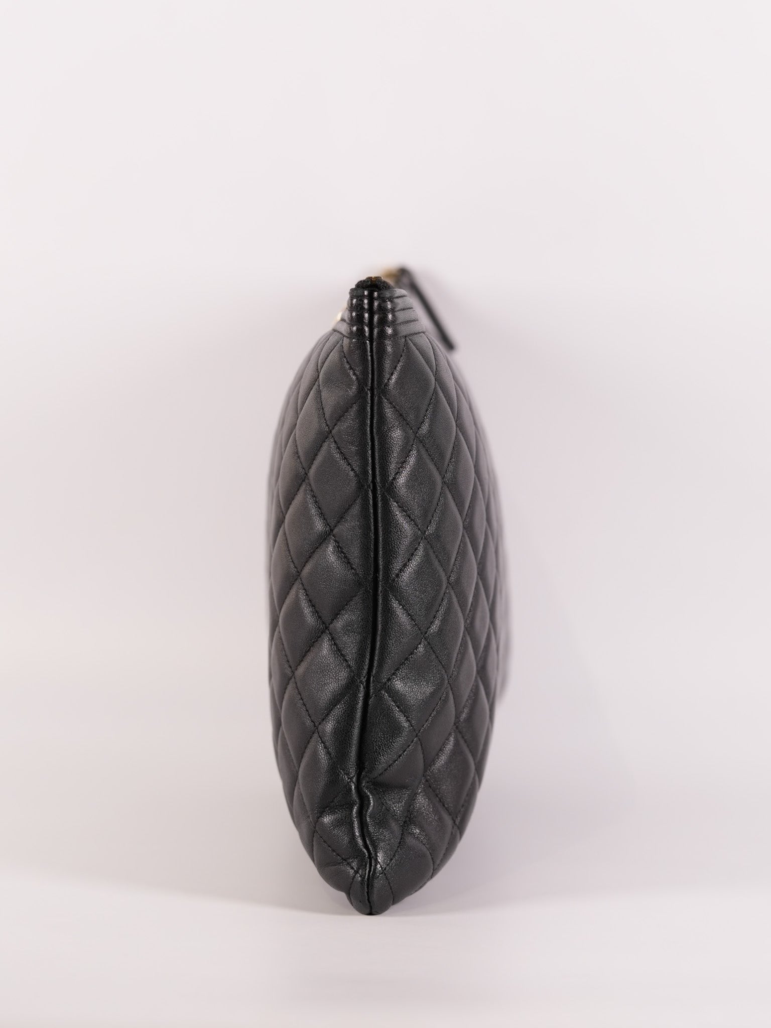 Boy O Case Clutch Bag in Black Quilted Calfskin Leather & Light Gold Hardware Series 26 | Purse Maison Luxury Bags Shop